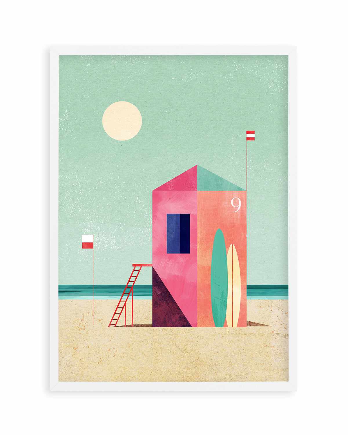 Surf Hut by Henry Rivers Art Print