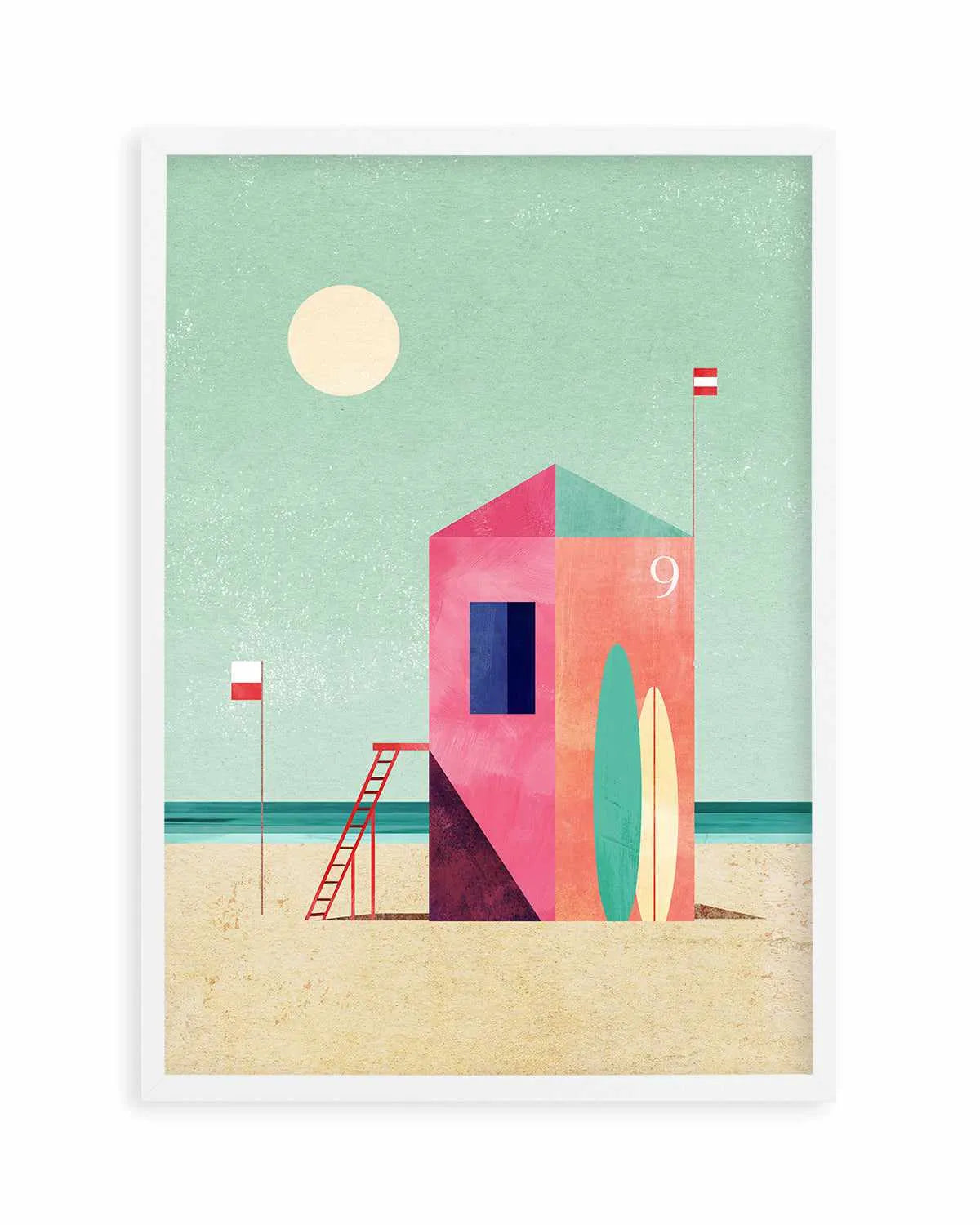 Surf Hut by Henry Rivers Art Print from Olive et Oriel where you can shop wallpaper and artworks online