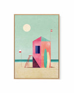 Surf Hut by Henry Rivers | Framed Canvas Art Print