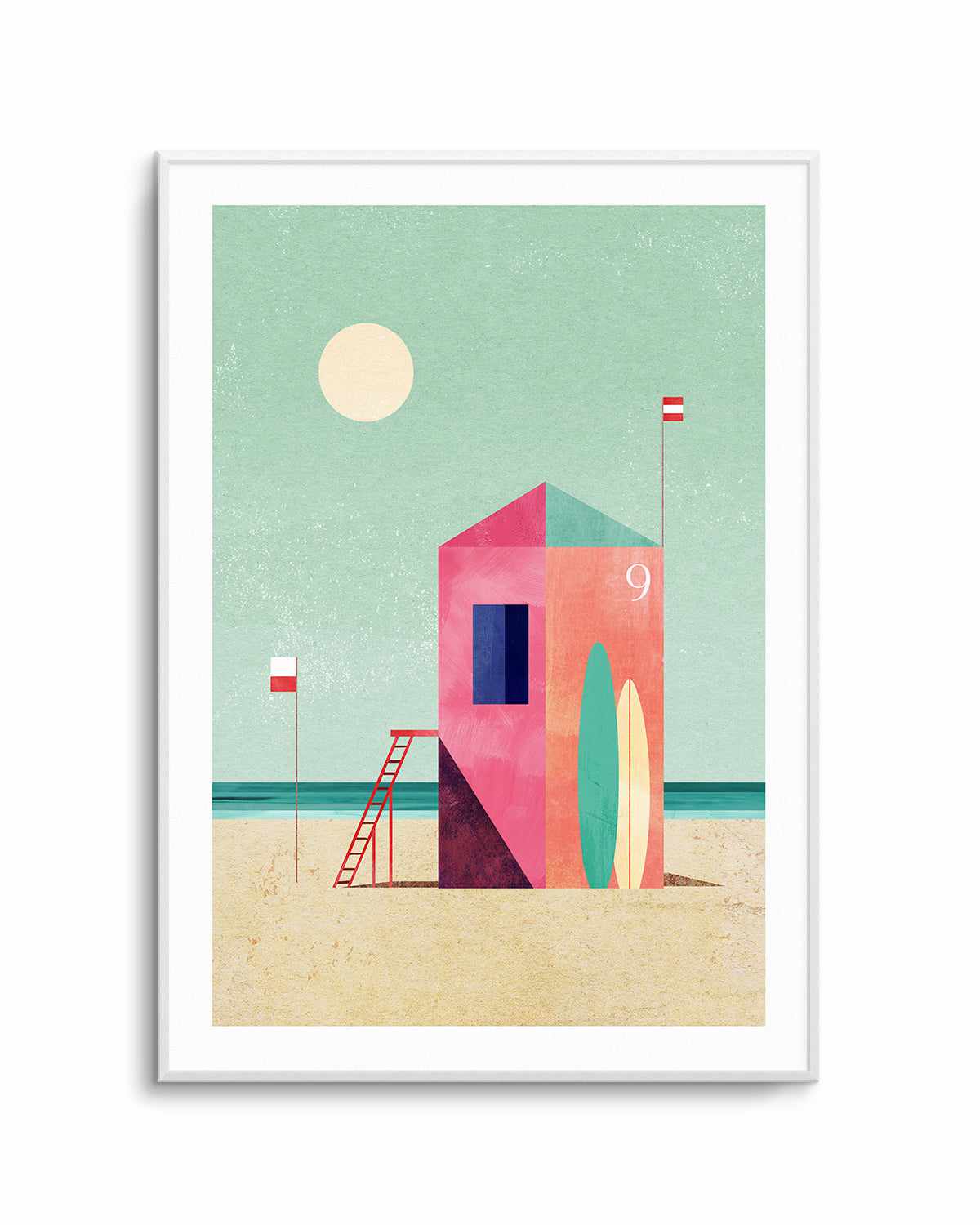 Surf Hut by Henry Rivers Art Print