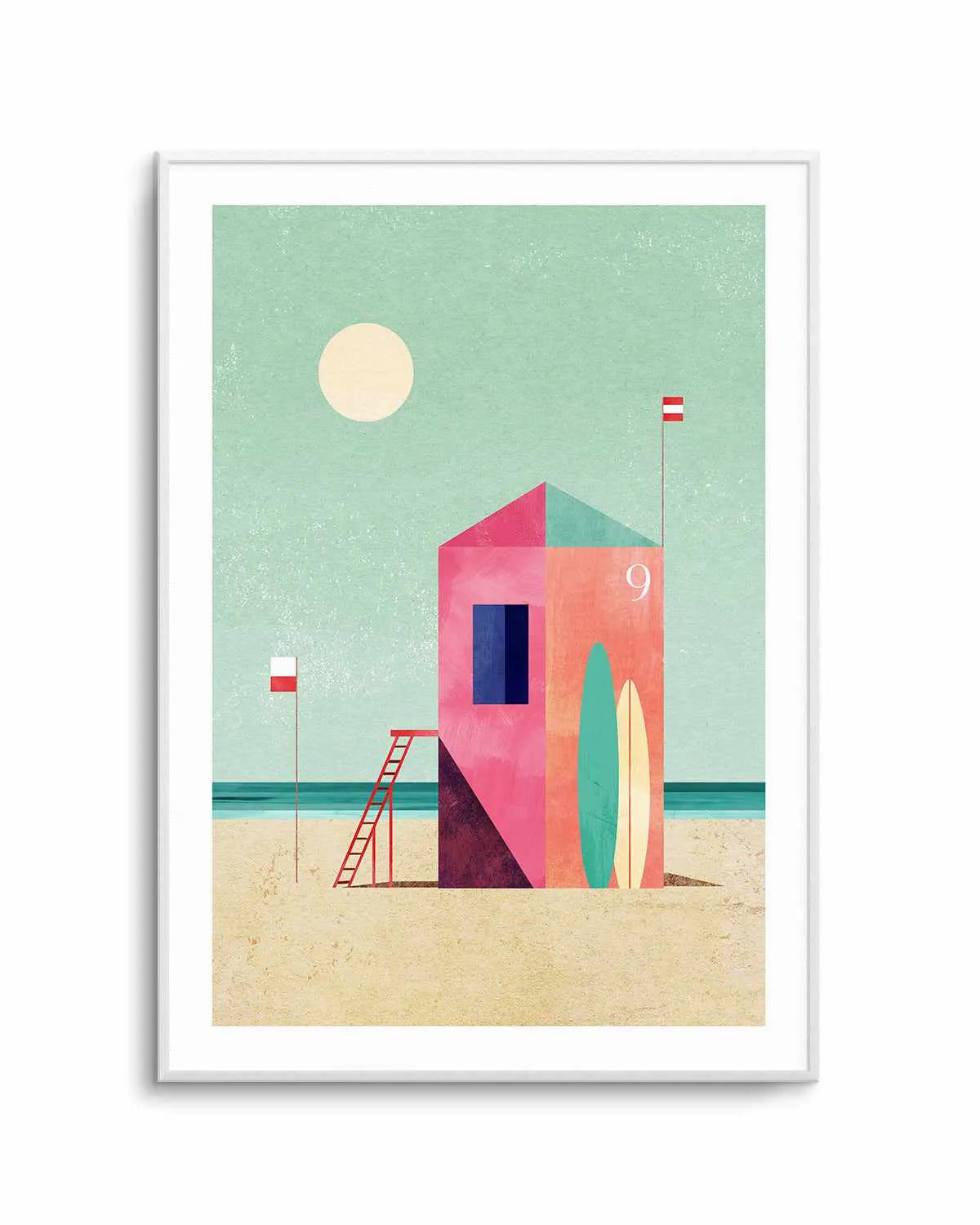 Surf Hut by Henry Rivers Art Print from Olive et Oriel where you can shop wallpaper and artworks online