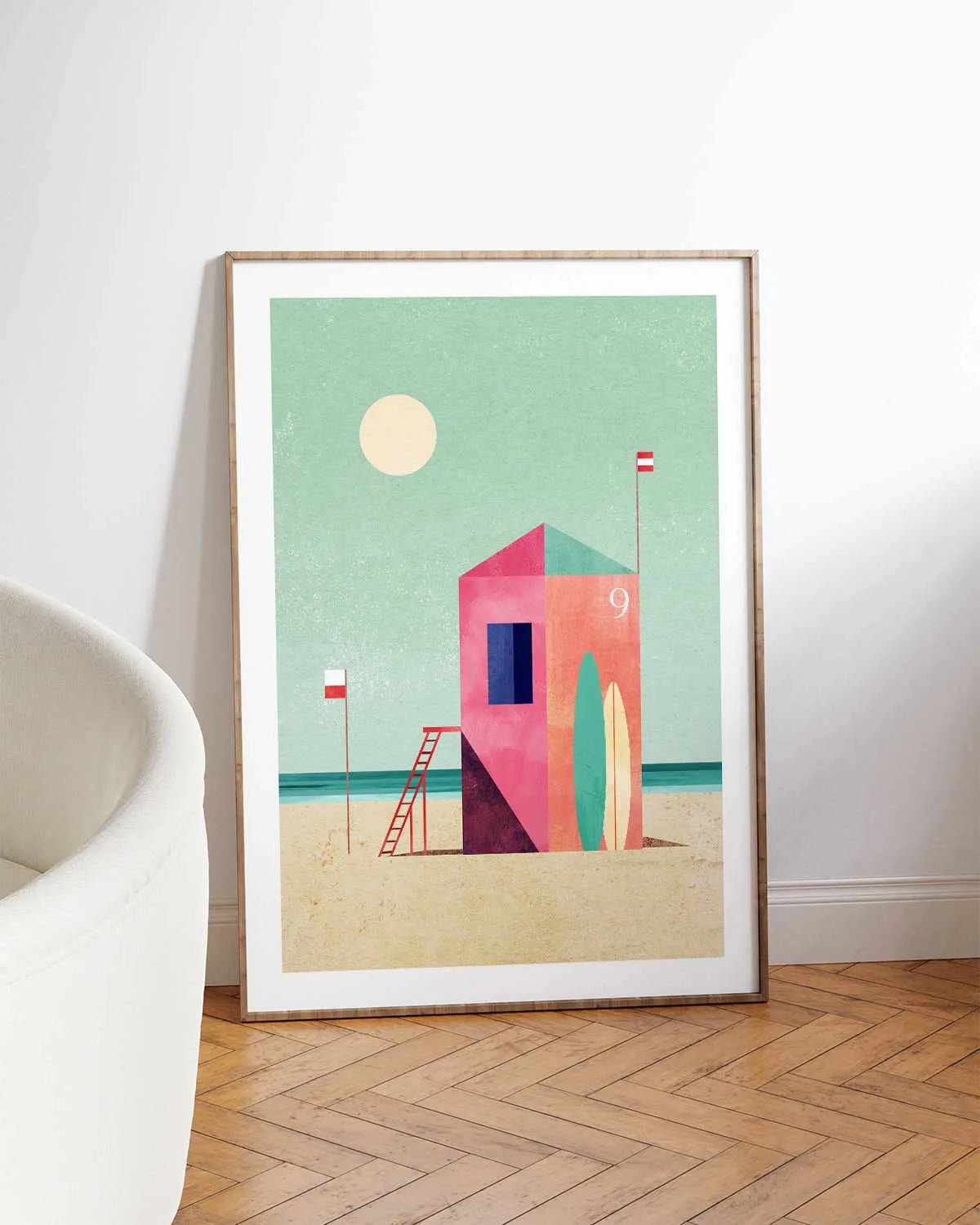 Surf Hut by Henry Rivers Art Print from Olive et Oriel where you can shop wallpaper and artworks online