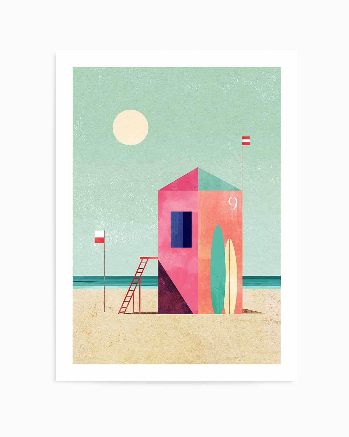 Surf Hut by Henry Rivers Art Print