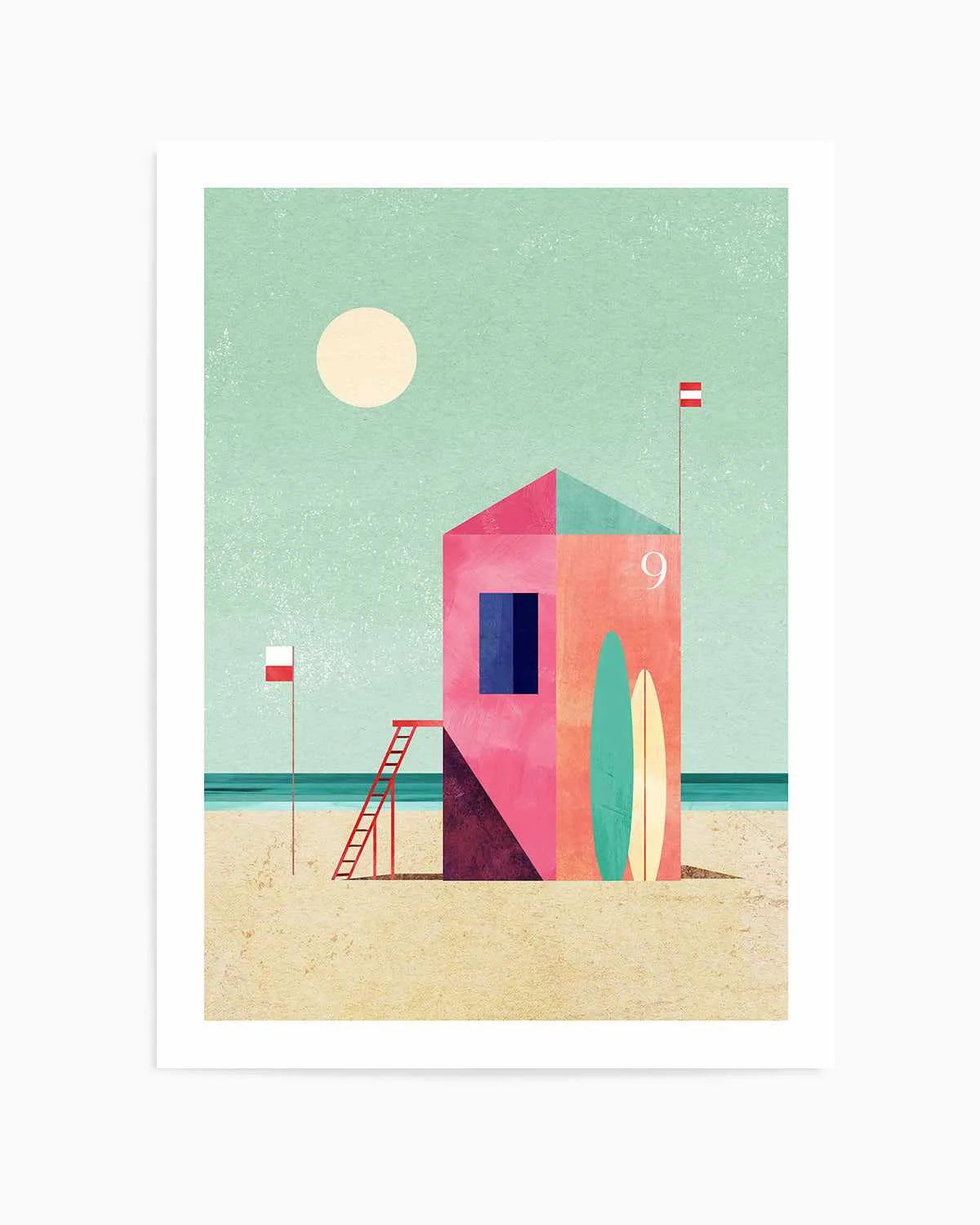 Surf Hut by Henry Rivers Art Print from Olive et Oriel where you can shop wallpaper and artworks online