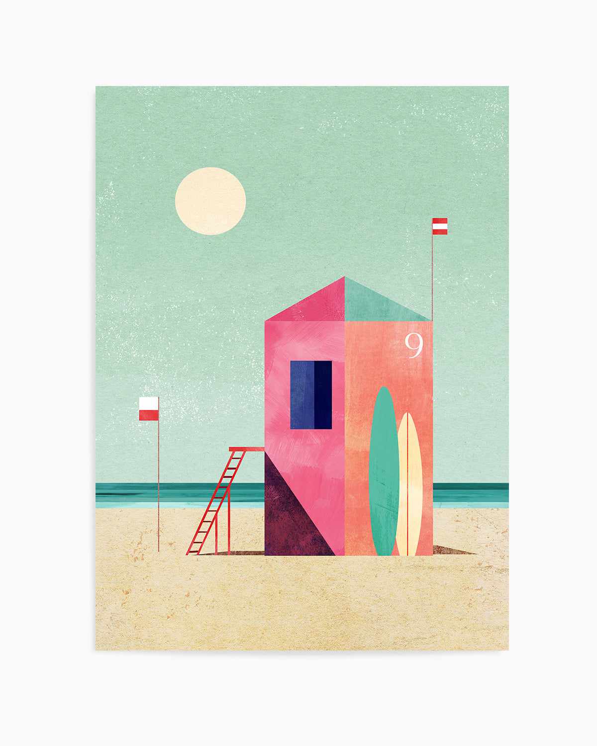 Surf Hut by Henry Rivers Art Print