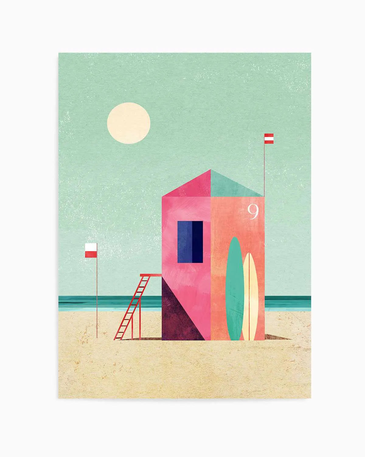 Surf Hut by Henry Rivers Art Print from Olive et Oriel where you can shop wallpaper and artworks online