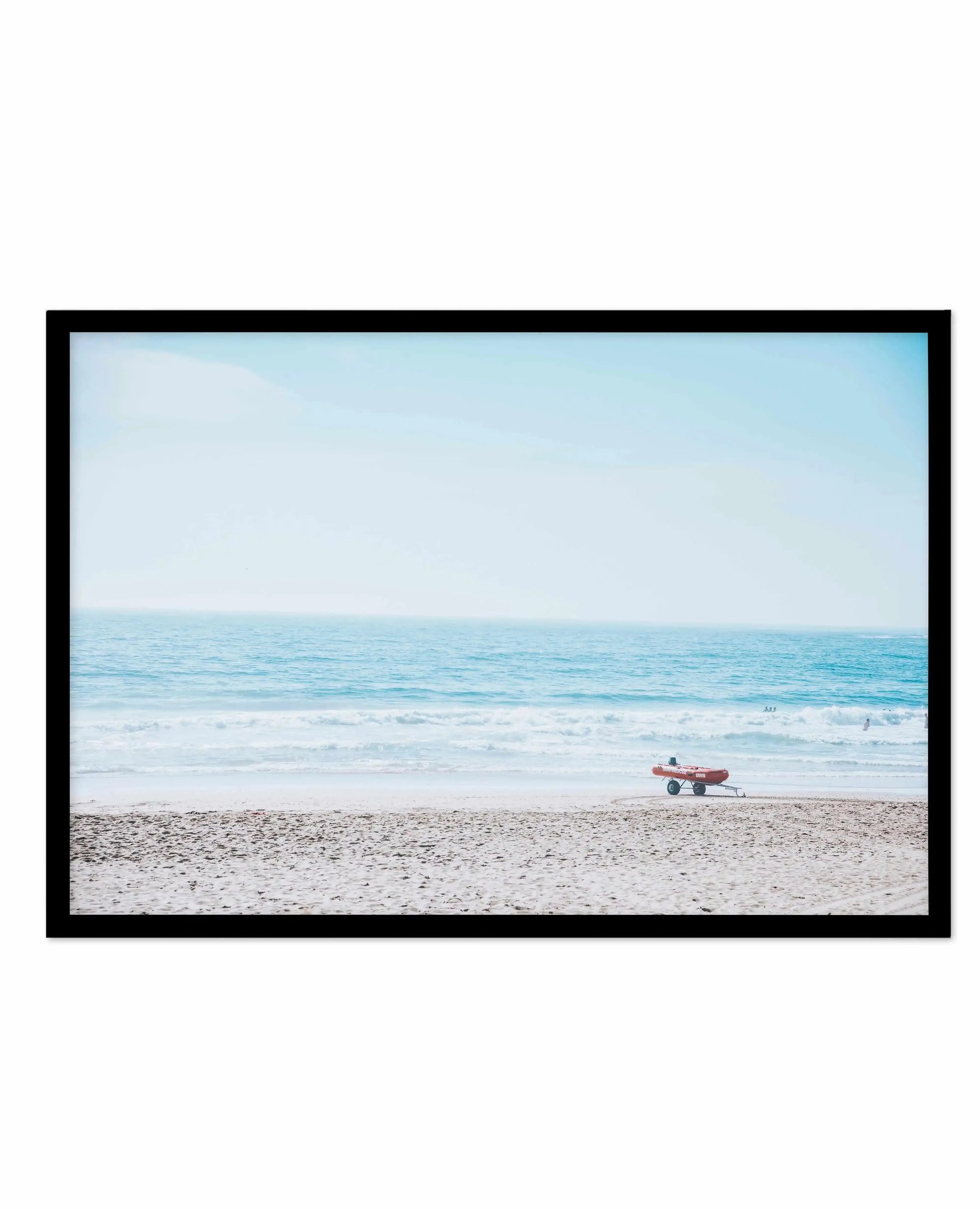 Surf Rescue | North Wollongong Art Print-PRINT-Olive et Oriel-Olive et Oriel-A4 | 8.3" x 11.7" | 21 x 29.7cm-Black-With White Border-Buy-Australian-Art-Prints-Online-with-Olive-et-Oriel-Your-Artwork-Specialists-Austrailia-Decorate-With-Coastal-Photo-Wall-Art-Prints-From-Our-Beach-House-Artwork-Collection-Fine-Poster-and-Framed-Artwork