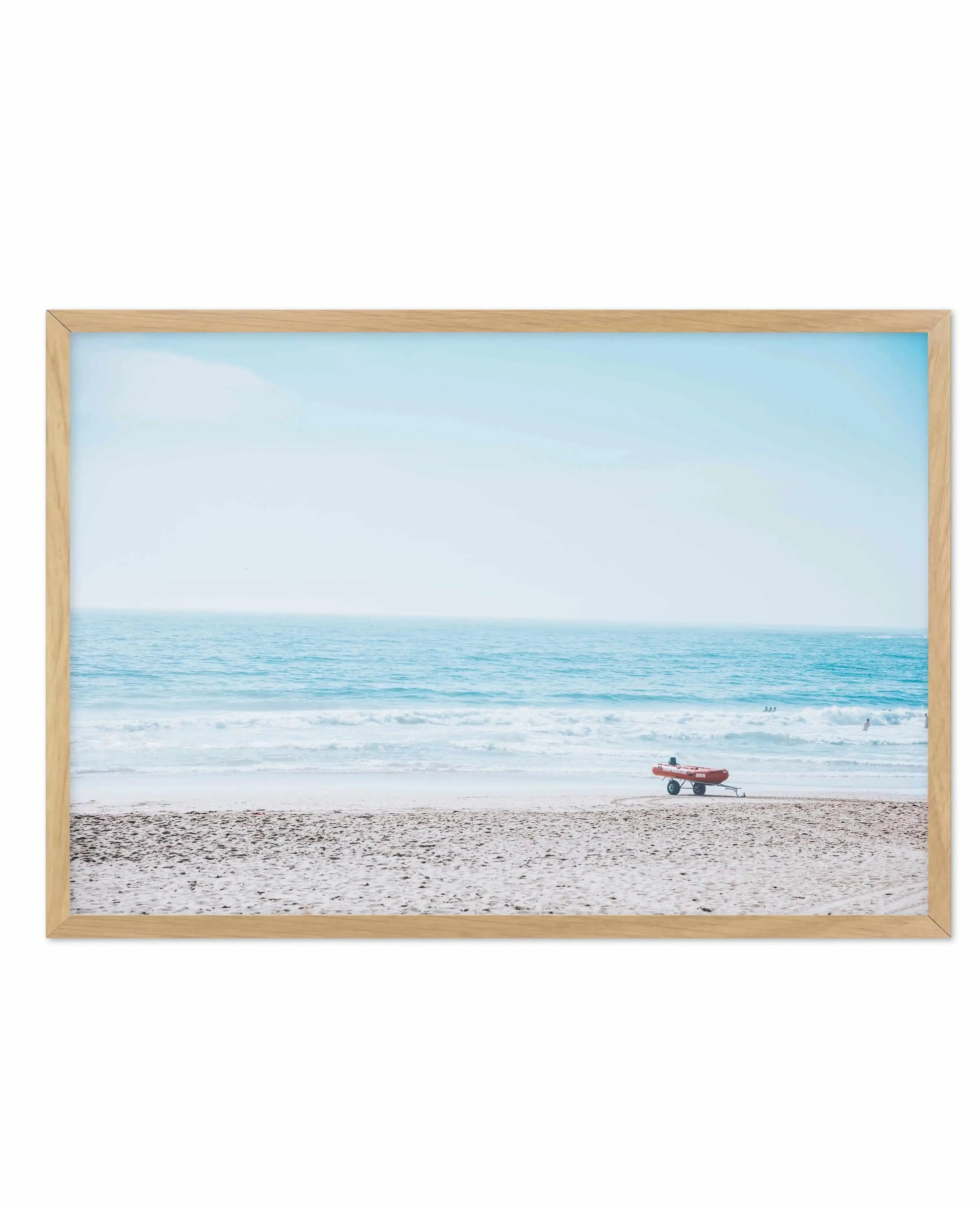 Surf Rescue | North Wollongong Art Print-PRINT-Olive et Oriel-Olive et Oriel-A4 | 8.3" x 11.7" | 21 x 29.7cm-Oak-With White Border-Buy-Australian-Art-Prints-Online-with-Olive-et-Oriel-Your-Artwork-Specialists-Austrailia-Decorate-With-Coastal-Photo-Wall-Art-Prints-From-Our-Beach-House-Artwork-Collection-Fine-Poster-and-Framed-Artwork