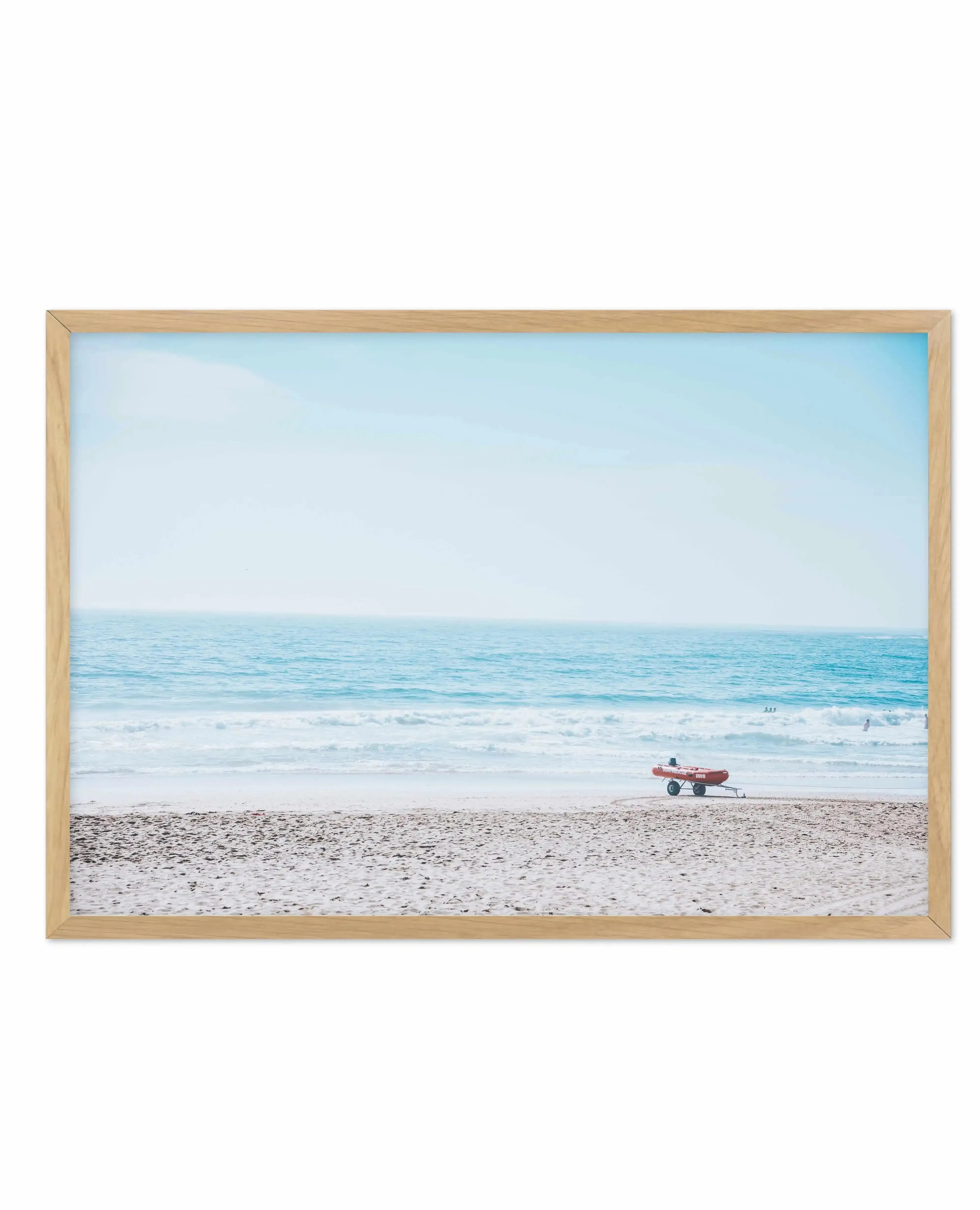 Surf Rescue | North Wollongong Art Print-PRINT-Olive et Oriel-Olive et Oriel-A4 | 8.3" x 11.7" | 21 x 29.7cm-Oak-With White Border-Buy-Australian-Art-Prints-Online-with-Olive-et-Oriel-Your-Artwork-Specialists-Austrailia-Decorate-With-Coastal-Photo-Wall-Art-Prints-From-Our-Beach-House-Artwork-Collection-Fine-Poster-and-Framed-Artwork