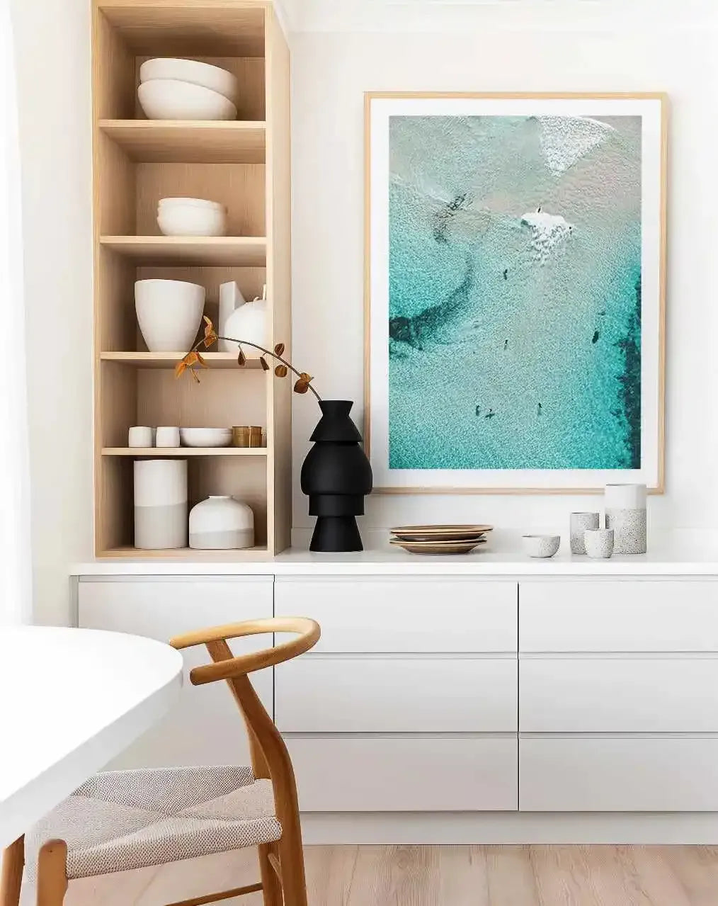 Surf & Swim, Bondi | Aerial Photo Wall Art Print from Olive et Oriel where you can shop wallpaper and artworks online