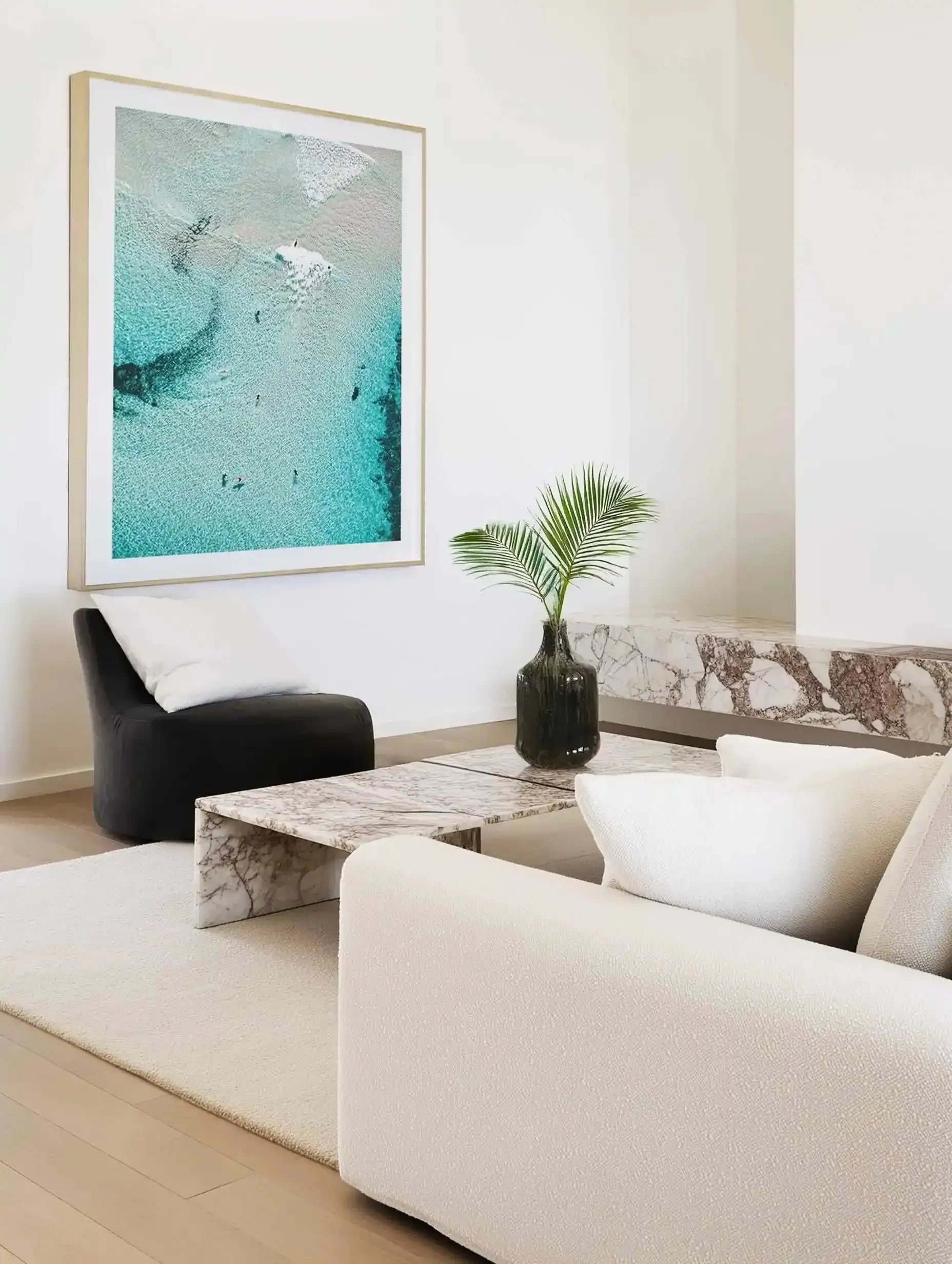 Surf & Swim, Bondi | Aerial Photo Wall Art Print from Olive et Oriel where you can shop wallpaper and artworks online