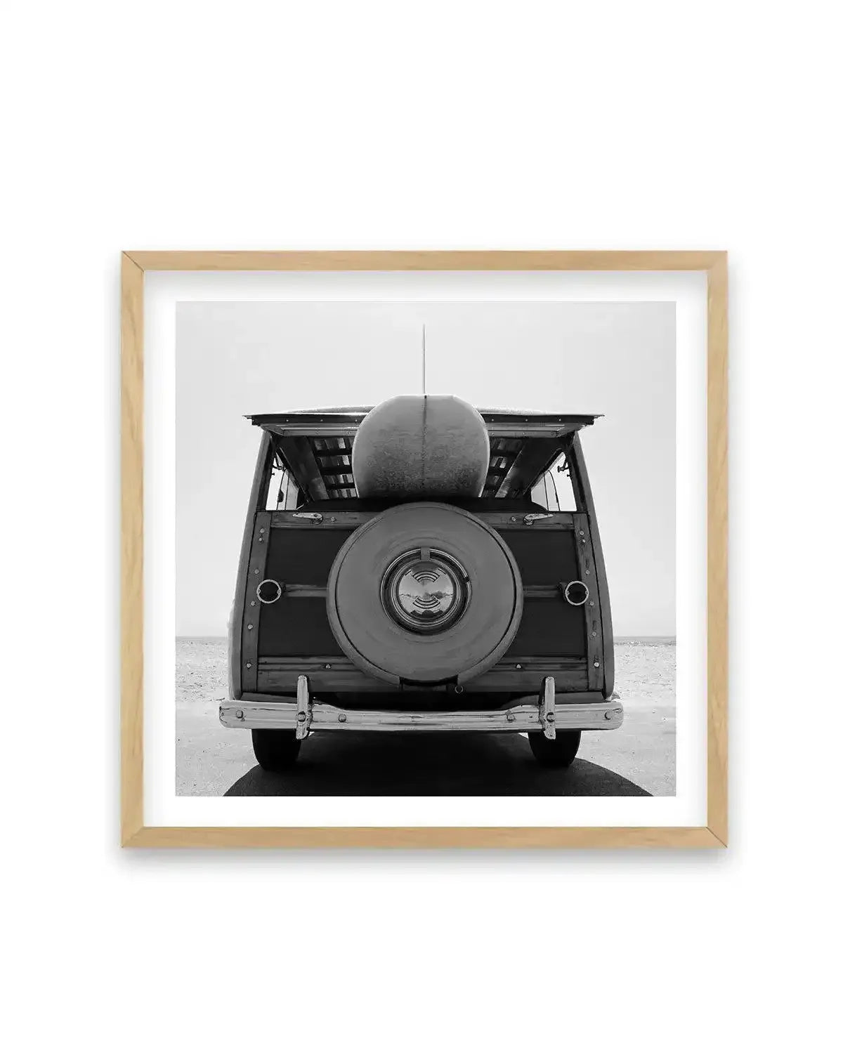Surf Van No I Art Print-Print-Olive et Oriel-Olive et Oriel-70x70 cm | 27.5" x 27.5"-Oak-With White Border-Buy-Australian-Art-Prints-Online-with-Olive-et-Oriel-Your-Artwork-Specialists-Austrailia-Decorate-With-Coastal-Photo-Wall-Art-Prints-From-Our-Beach-House-Artwork-Collection-Fine-Poster-and-Framed-Artwork