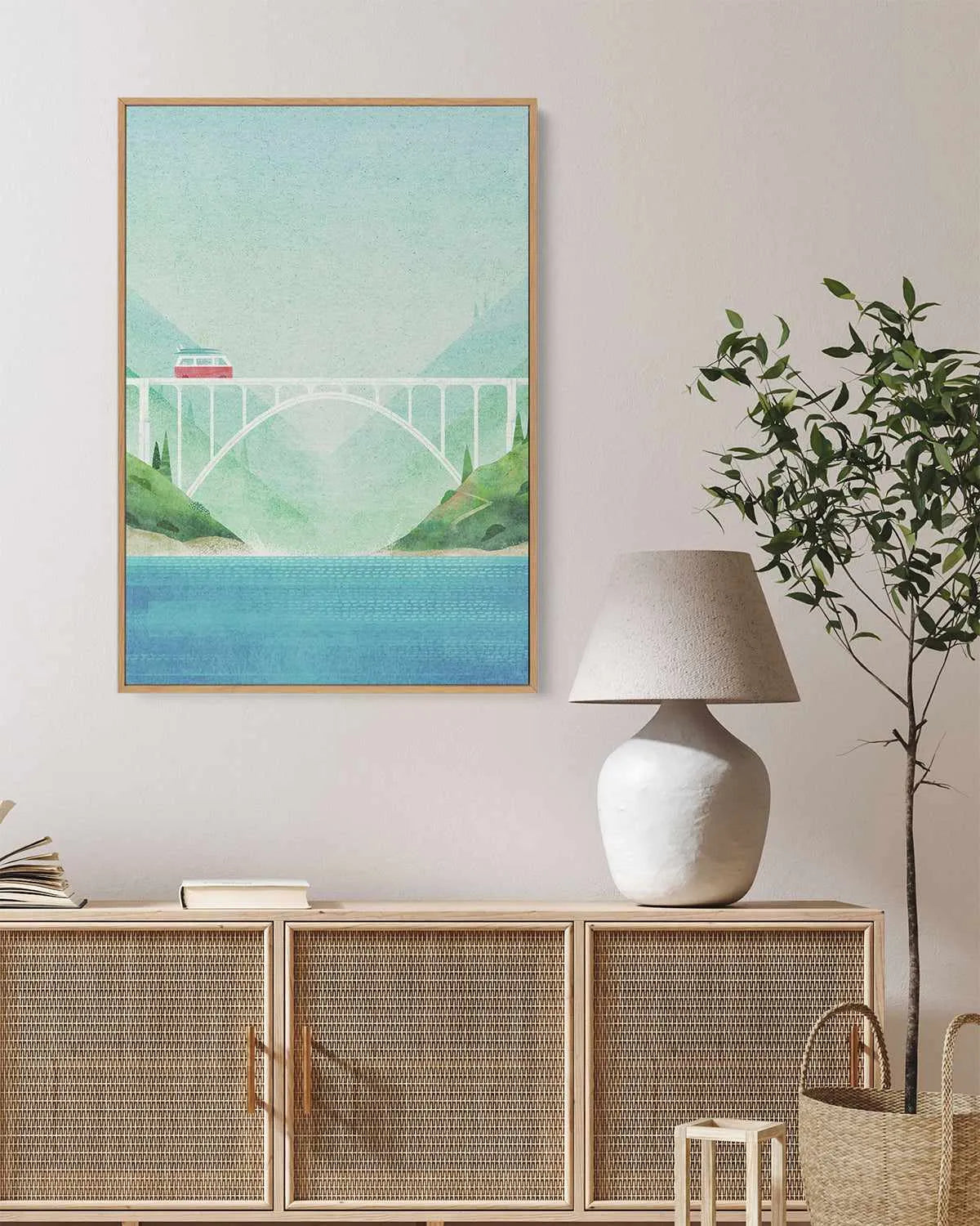 Surf Van by Henry Rivers | Framed Canvas Art Print from Olive et Oriel where you can shop wallpaper and artworks online