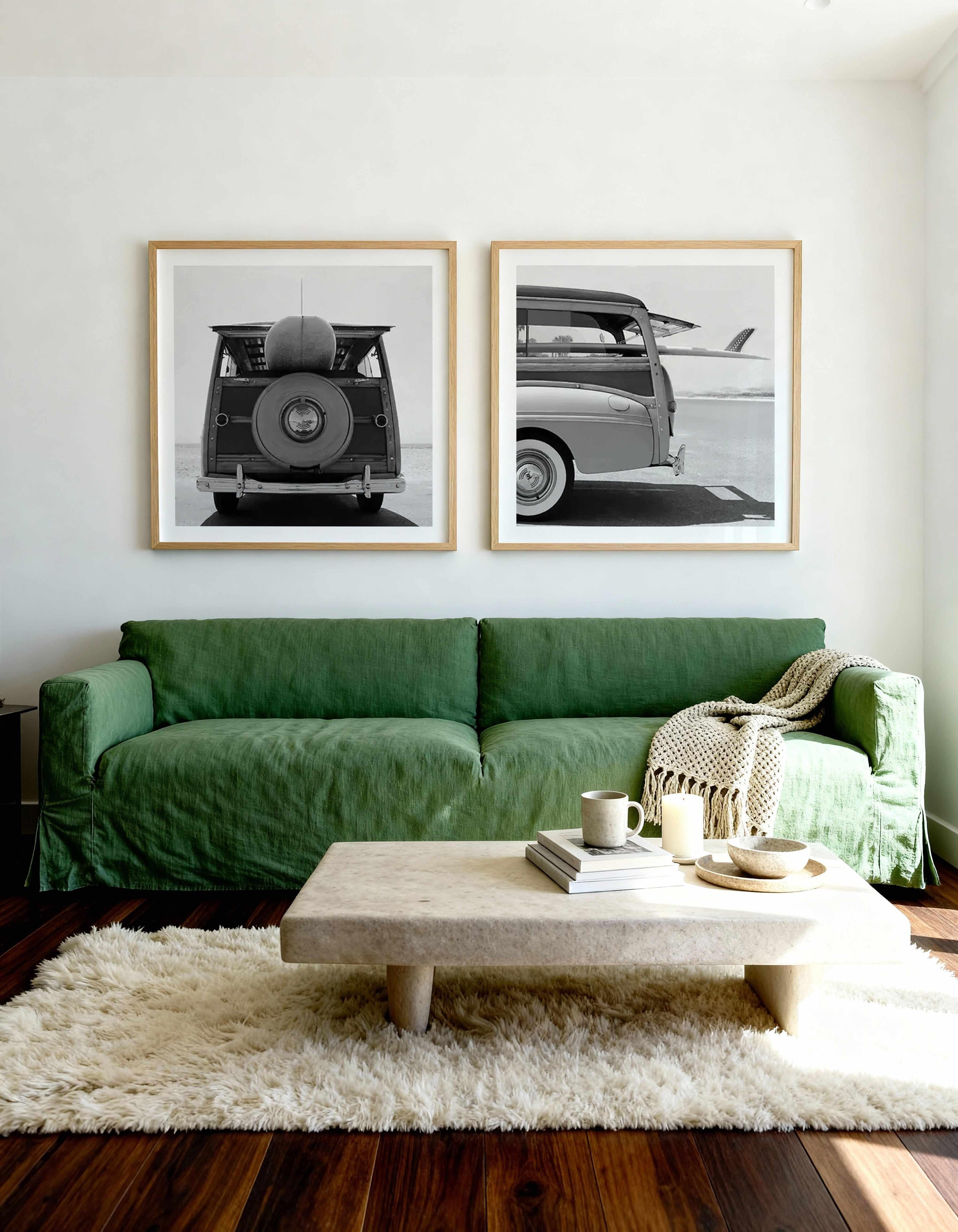 Surf Van No I & II Art Print Set of 2 | Matching Wall Art from Olive et Oriel where you can shop wallpaper and artworks online