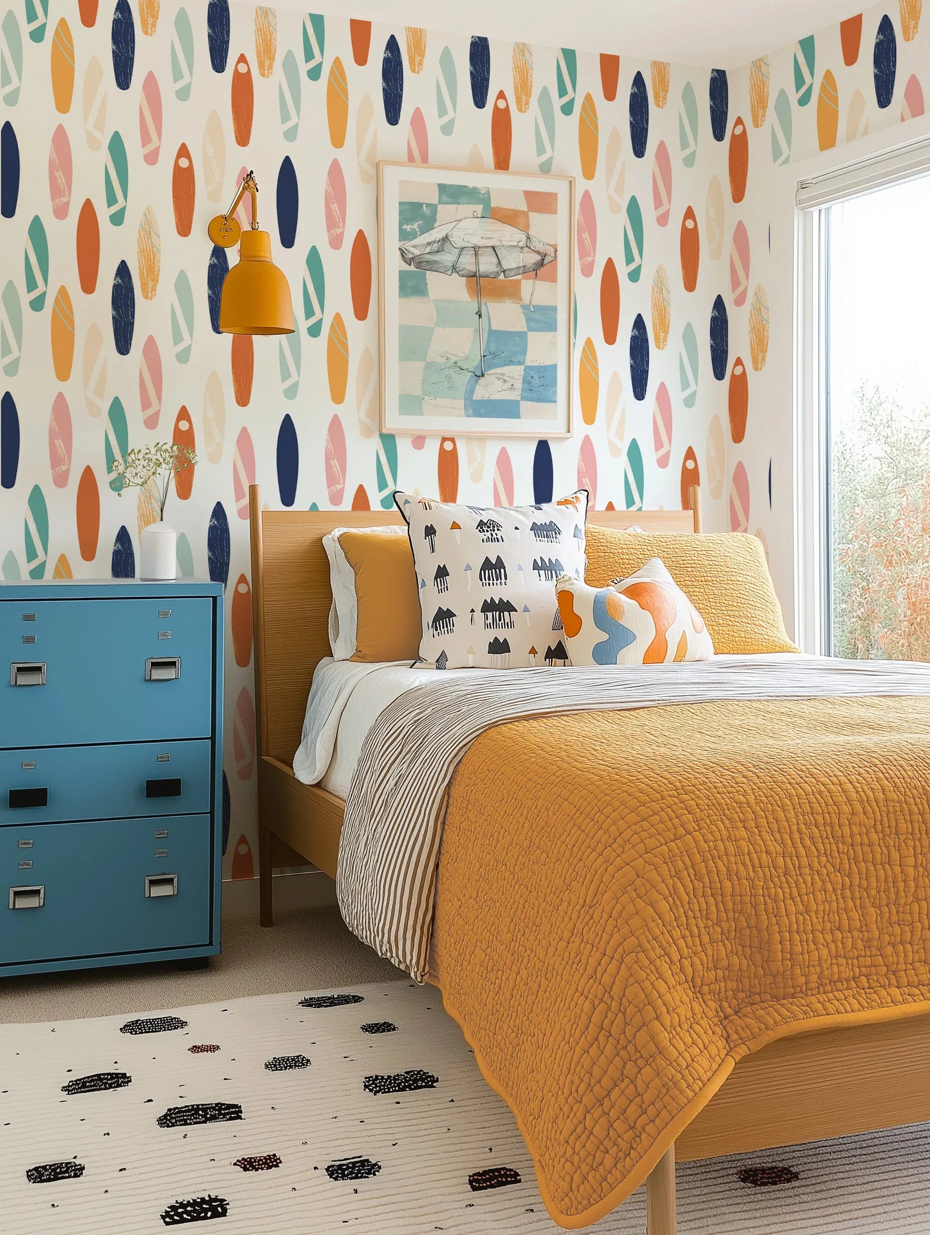 Surfboards Wallpaper from Olive et Oriel where you can shop wallpaper and artworks online