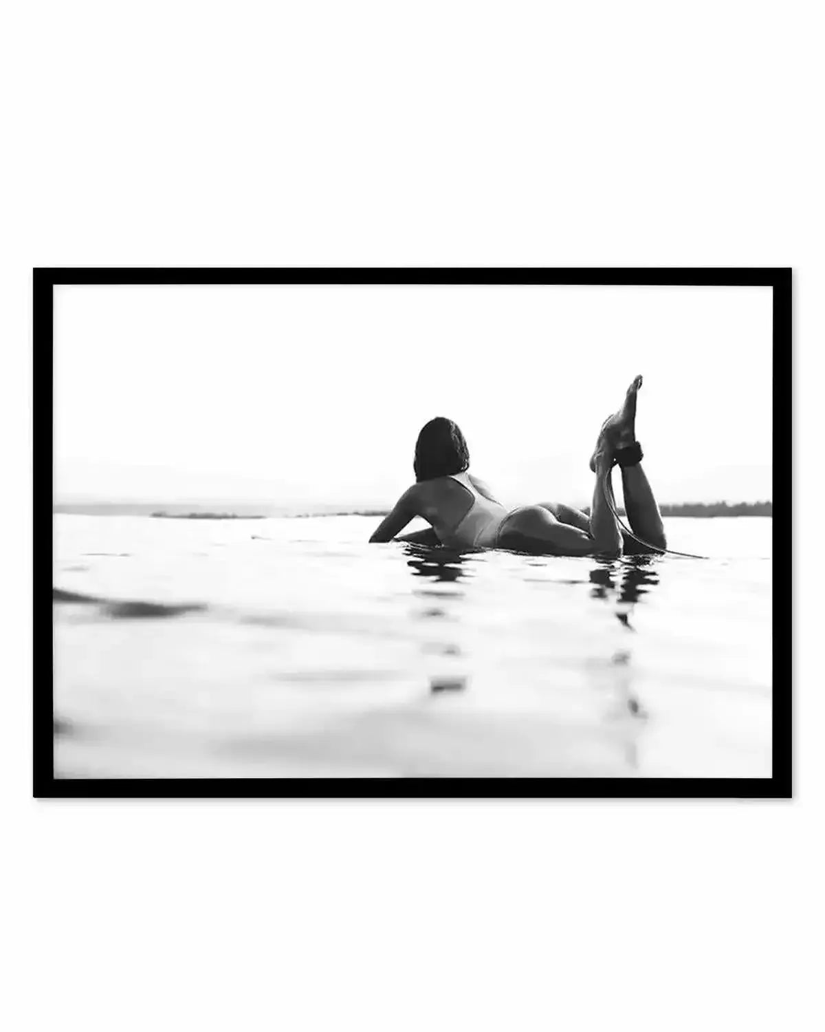 Surfer Girl B&W | LS Art Print from Olive et Oriel where you can shop wallpaper and artworks online