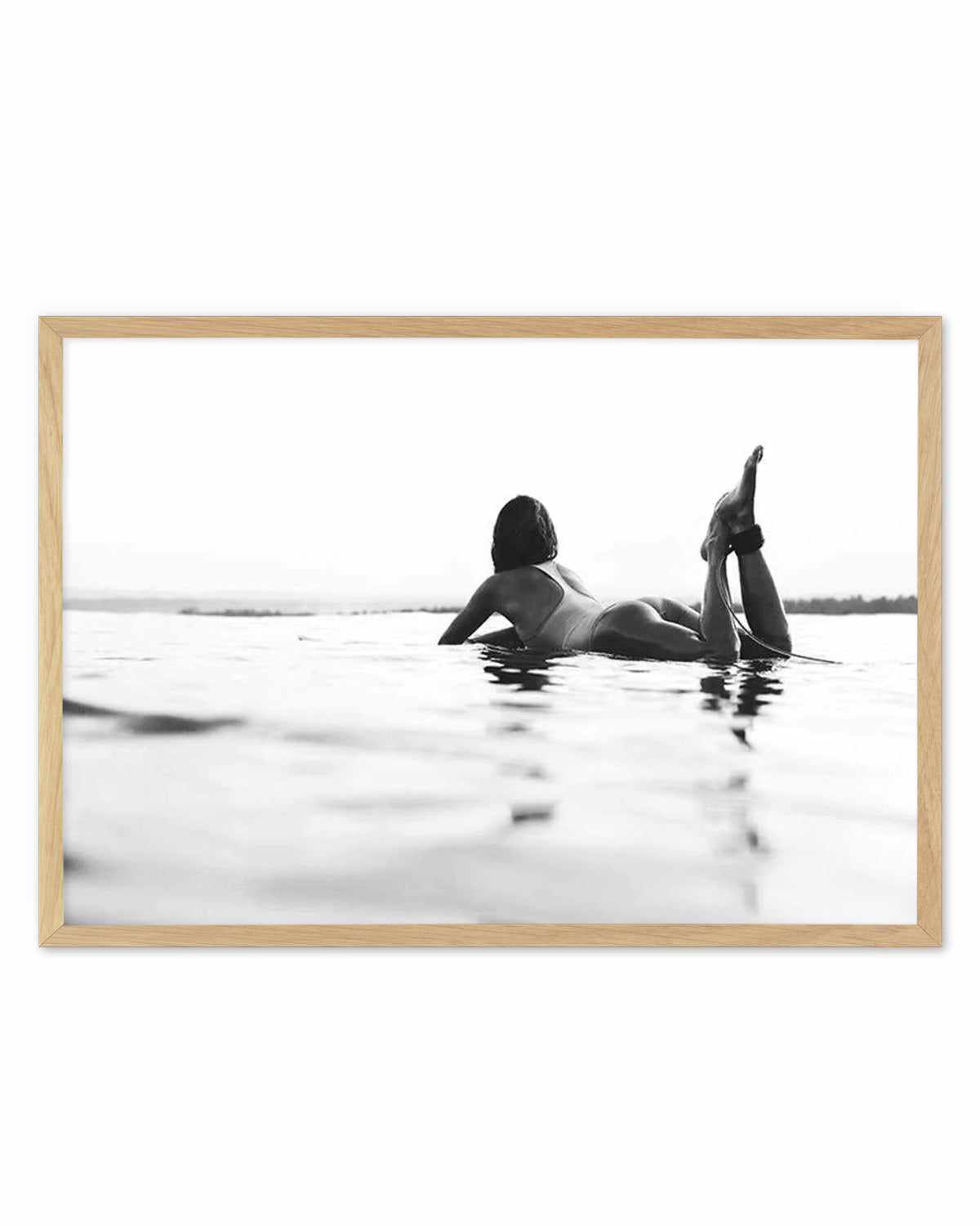 Surfer Girl B&W | LS Art Print