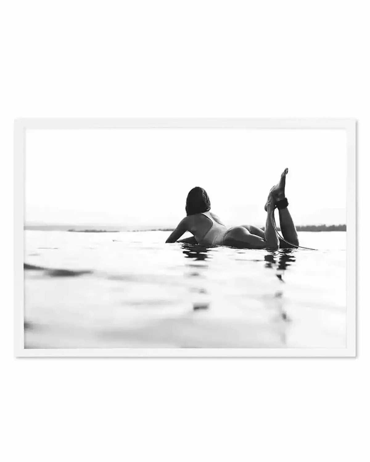 Surfer Girl B&W | LS Art Print from Olive et Oriel where you can shop wallpaper and artworks online