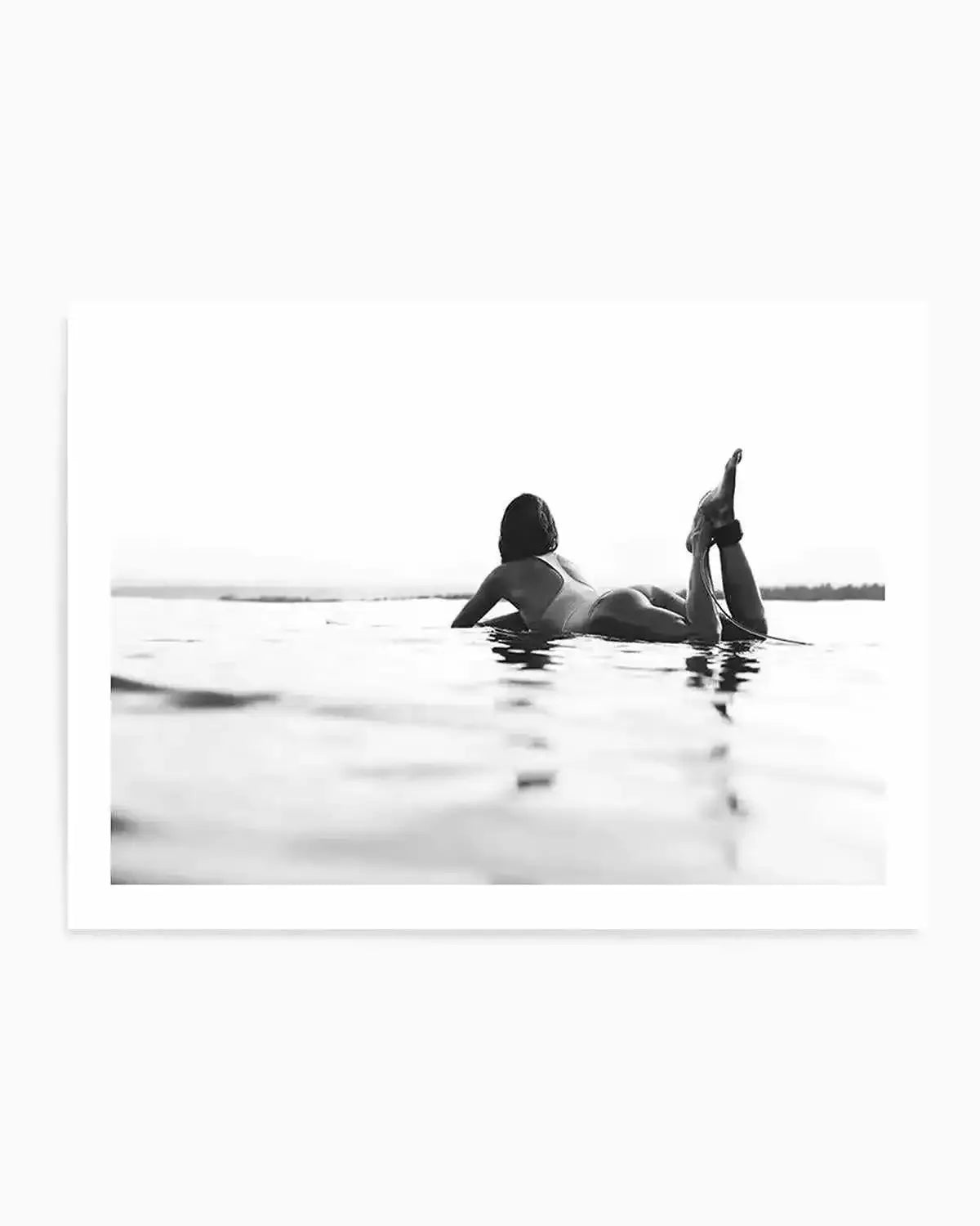 Surfer Girl B&W | LS Art Print from Olive et Oriel where you can shop wallpaper and artworks online