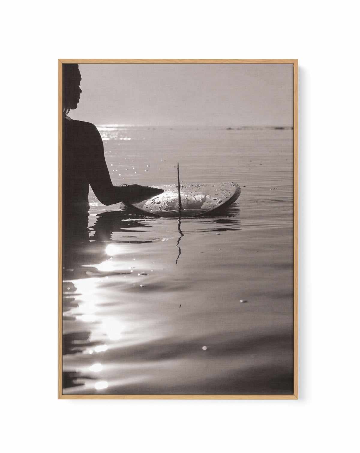 Surfer Girl by Riccardo Camilli | Framed Canvas Art Print