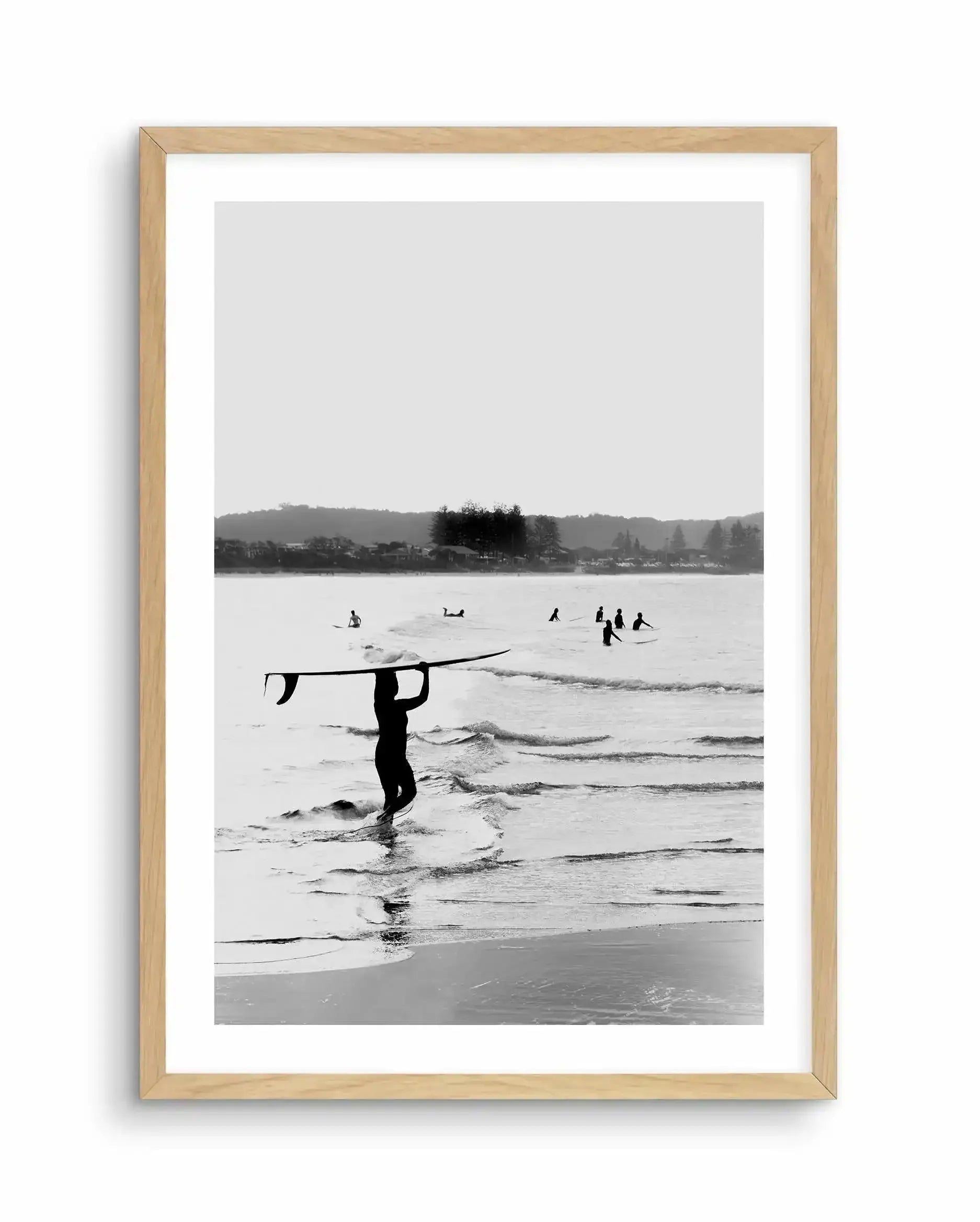 Surfer Girl | Byron Bay Art Print-PRINT-Olive et Oriel-Olive et Oriel-A4 | 8.3" x 11.7" | 21 x 29.7cm-Oak-With White Border-Buy-Australian-Art-Prints-Online-with-Olive-et-Oriel-Your-Artwork-Specialists-Austrailia-Decorate-With-Coastal-Photo-Wall-Art-Prints-From-Our-Beach-House-Artwork-Collection-Fine-Poster-and-Framed-Artwork