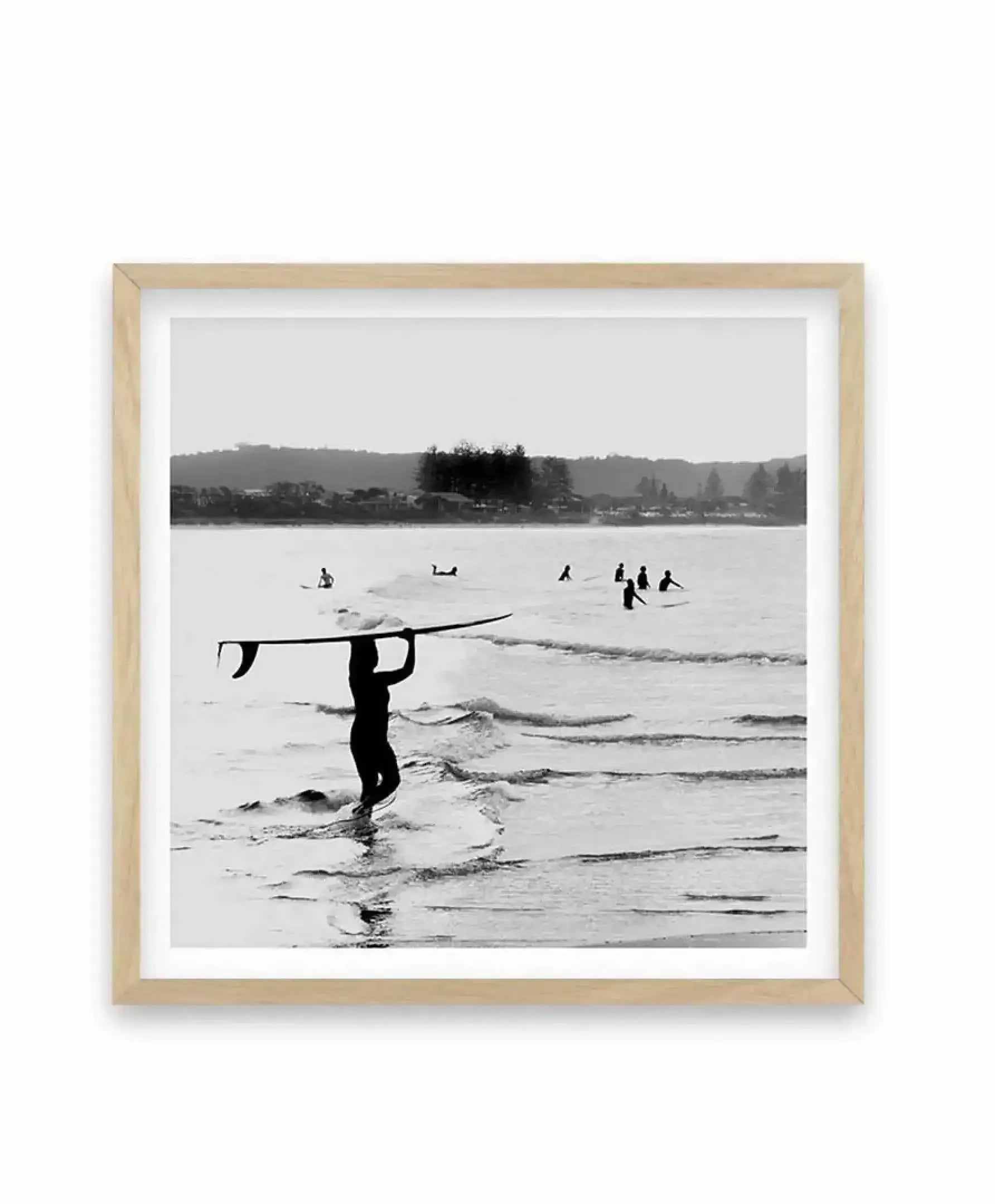 Surfer Girl SQ Art Print-PRINT-Olive et Oriel-Olive et Oriel-70x70 cm | 27.5" x 27.5"-Oak-With White Border-Buy-Australian-Art-Prints-Online-with-Olive-et-Oriel-Your-Artwork-Specialists-Austrailia-Decorate-With-Coastal-Photo-Wall-Art-Prints-From-Our-Beach-House-Artwork-Collection-Fine-Poster-and-Framed-Artwork