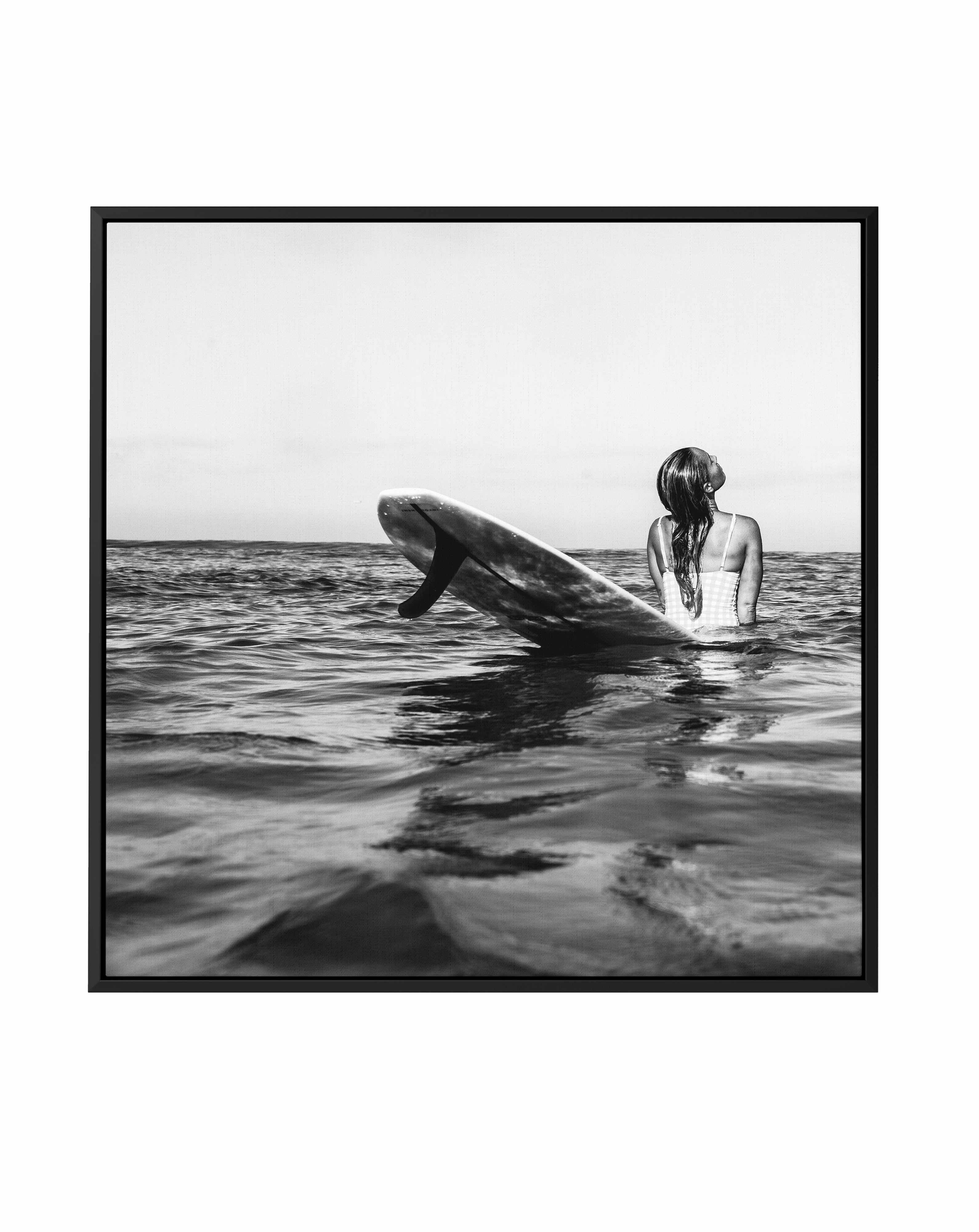 Surfer Girl SQ by Riccardo Camilli | Framed Canvas Art Print