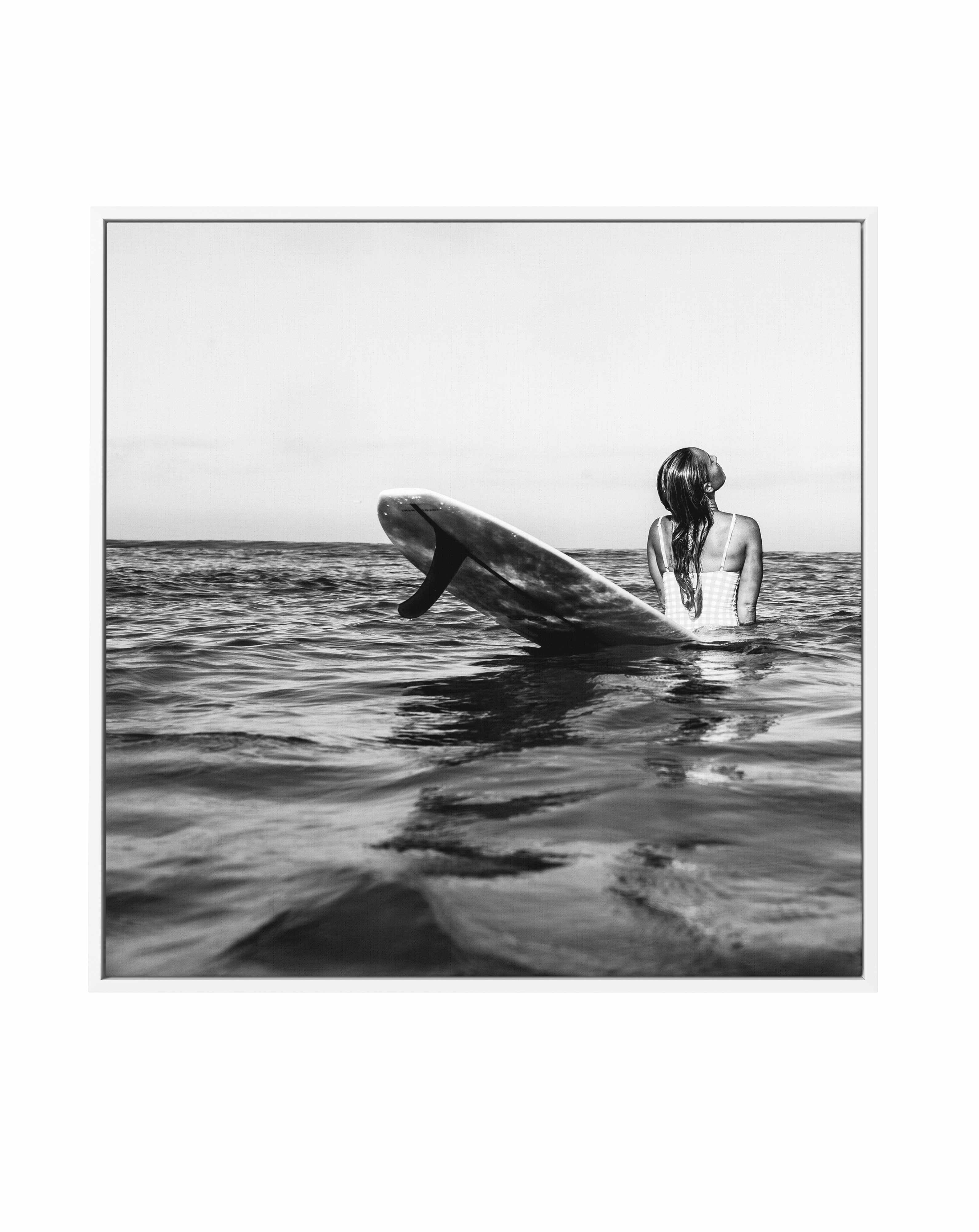 Surfer Girl SQ by Riccardo Camilli | Framed Canvas Art Print