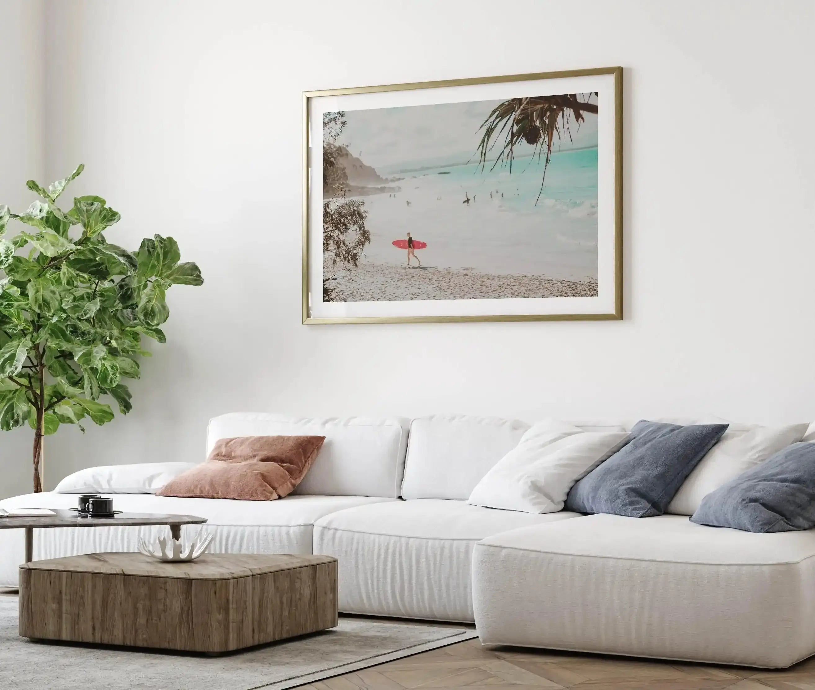 Surfer Girls | Wategos Art Print-PRINT-Olive et Oriel-Olive et Oriel-Buy-Australian-Art-Prints-Online-with-Olive-et-Oriel-Your-Artwork-Specialists-Austrailia-Decorate-With-Coastal-Photo-Wall-Art-Prints-From-Our-Beach-House-Artwork-Collection-Fine-Poster-and-Framed-Artwork