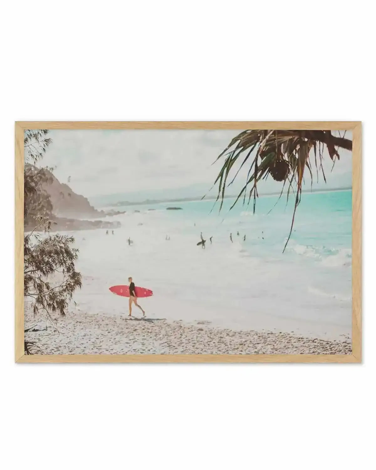 Surfer Girls | Wategos Art Print from Olive et Oriel where you can shop wallpaper and artworks online