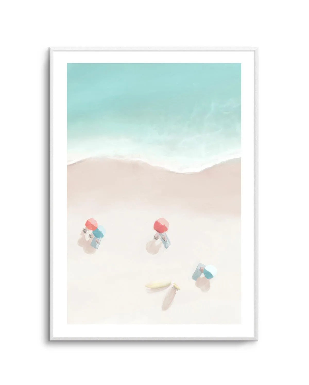 Surfers & Umbrellas I Art Print-PRINT-Olive et Oriel-Simmo-A5 | 5.8" x 8.3" | 14.8 x 21cm-Unframed Art Print-With White Border-Buy-Australian-Art-Prints-Online-with-Olive-et-Oriel-Your-Artwork-Specialists-Austrailia-Decorate-With-Coastal-Photo-Wall-Art-Prints-From-Our-Beach-House-Artwork-Collection-Fine-Poster-and-Framed-Artwork