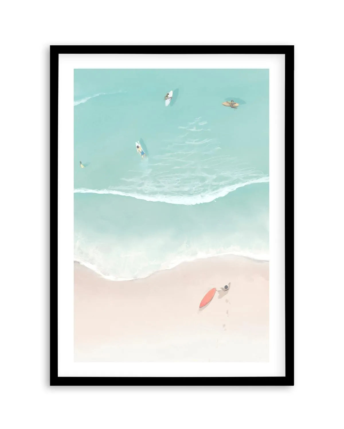 Surfers & Umbrellas II Art Print-PRINT-Olive et Oriel-Simmo-A5 | 5.8" x 8.3" | 14.8 x 21cm-Black-With White Border-Buy-Australian-Art-Prints-Online-with-Olive-et-Oriel-Your-Artwork-Specialists-Austrailia-Decorate-With-Coastal-Photo-Wall-Art-Prints-From-Our-Beach-House-Artwork-Collection-Fine-Poster-and-Framed-Artwork