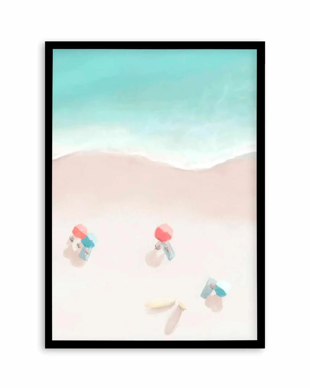 Surfers & Umbrellas I Art Print from Olive et Oriel where you can shop wallpaper and artworks online