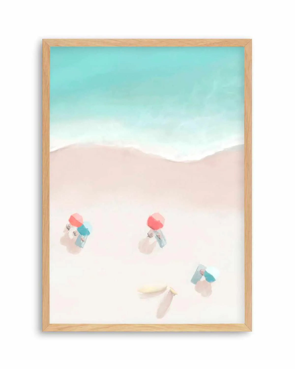 Surfers & Umbrellas I Art Print from Olive et Oriel where you can shop wallpaper and artworks online