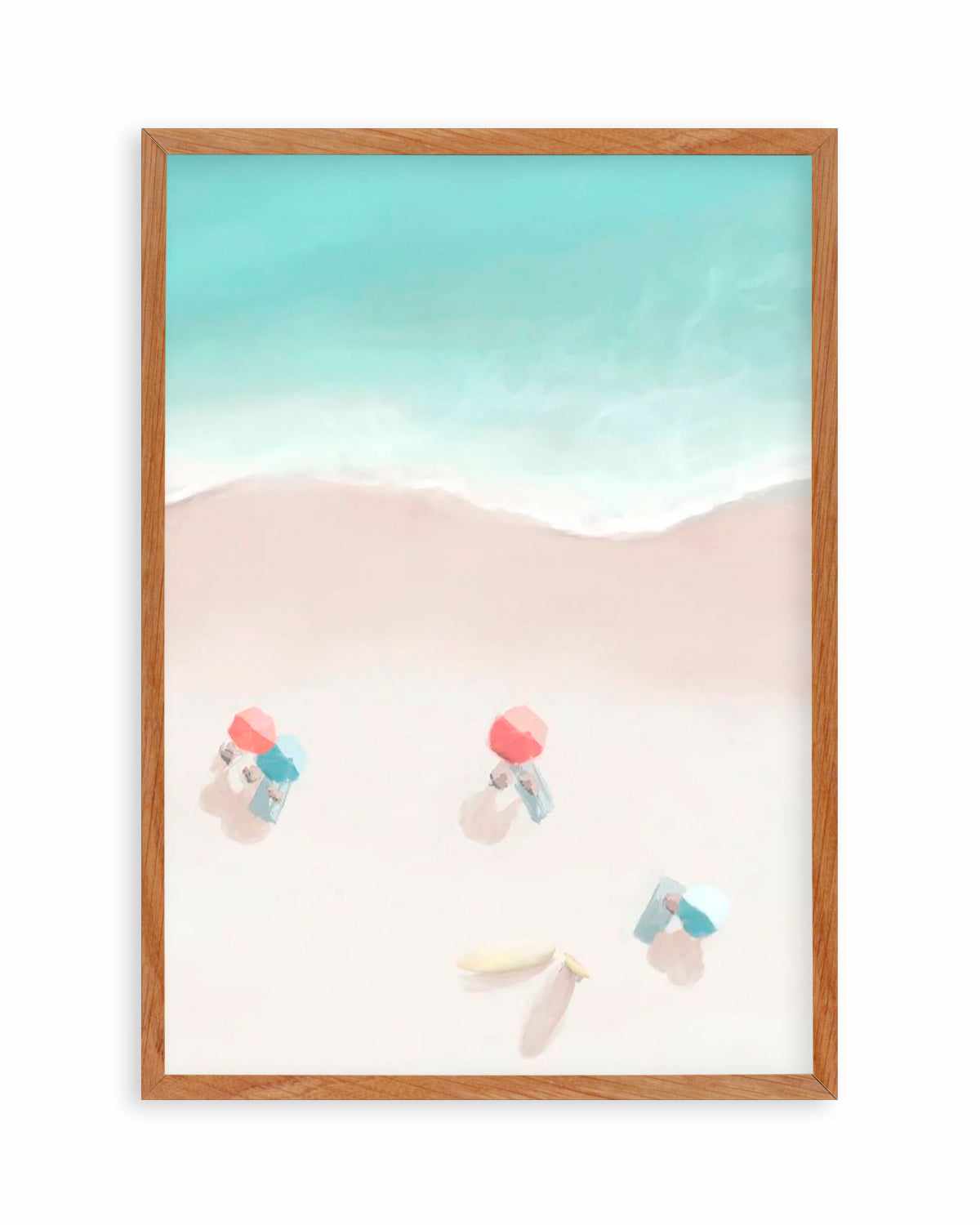 Surfers & Umbrellas I Art Print