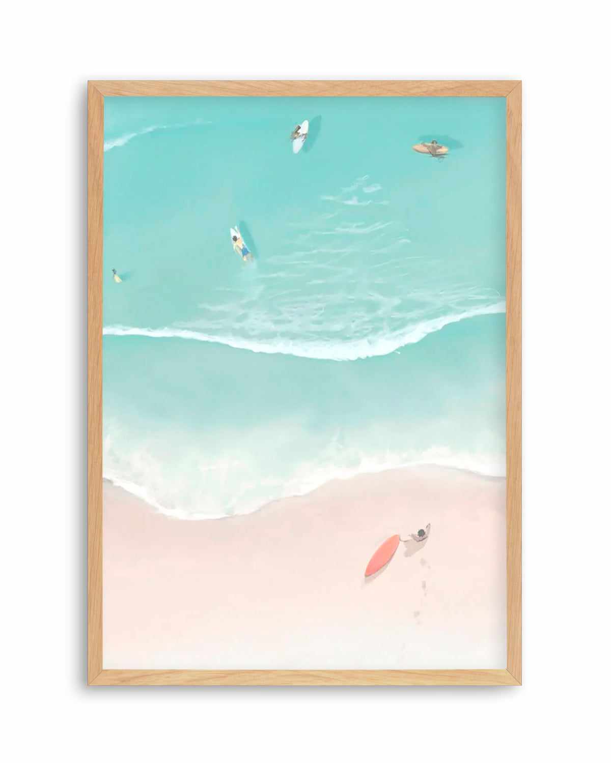 Surfers & Umbrellas II Art Print