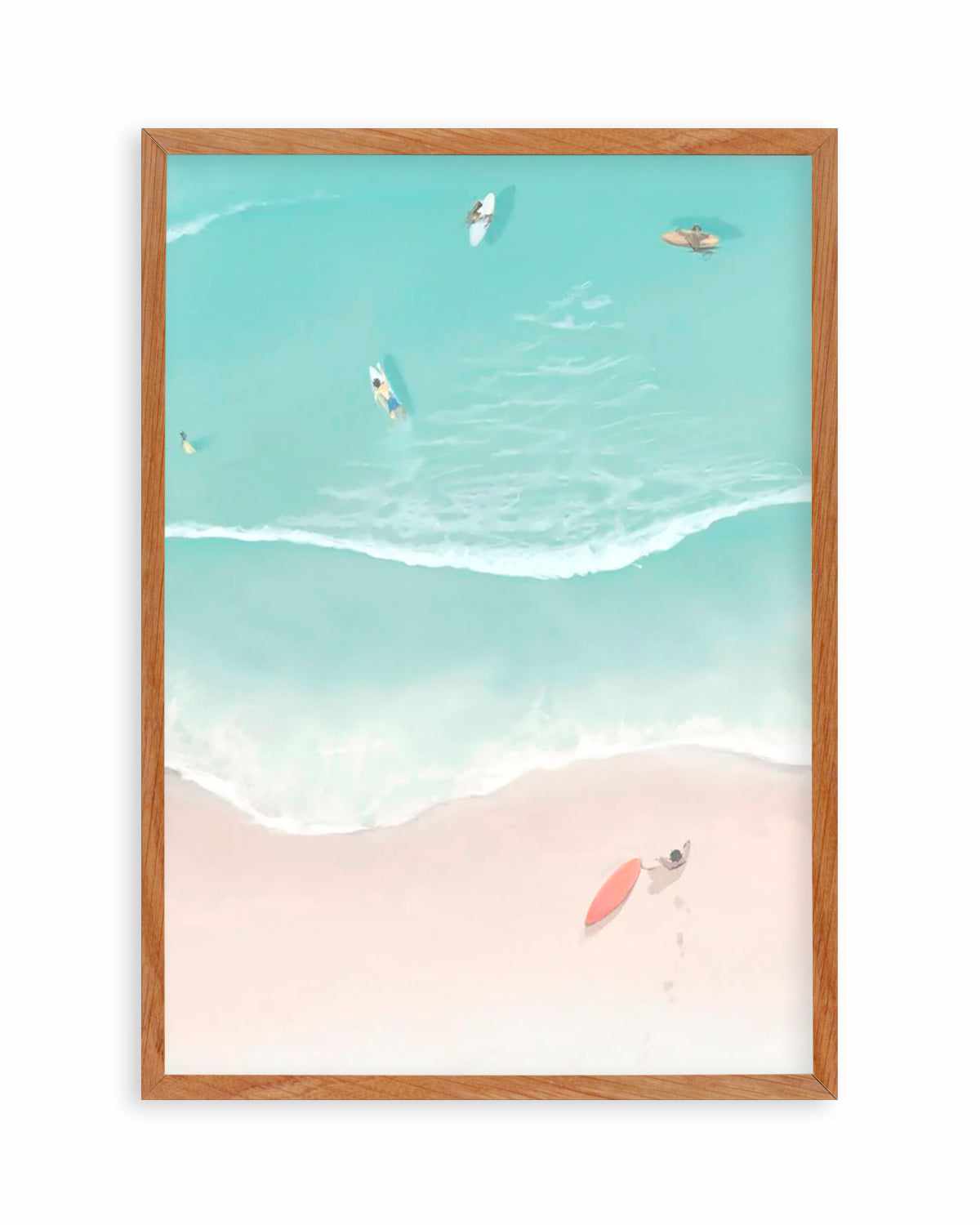 Surfers & Umbrellas II Art Print