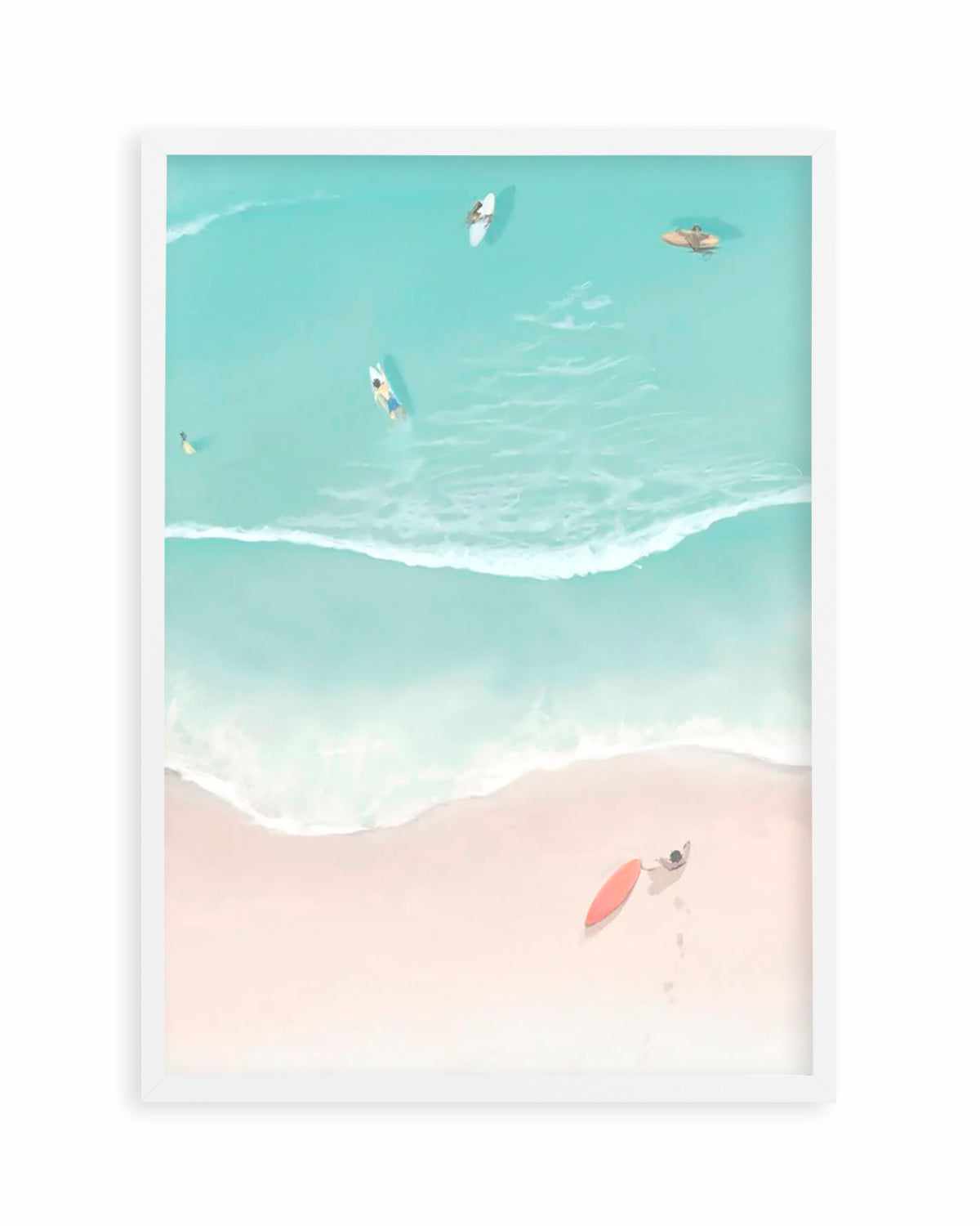 Surfers & Umbrellas II Art Print