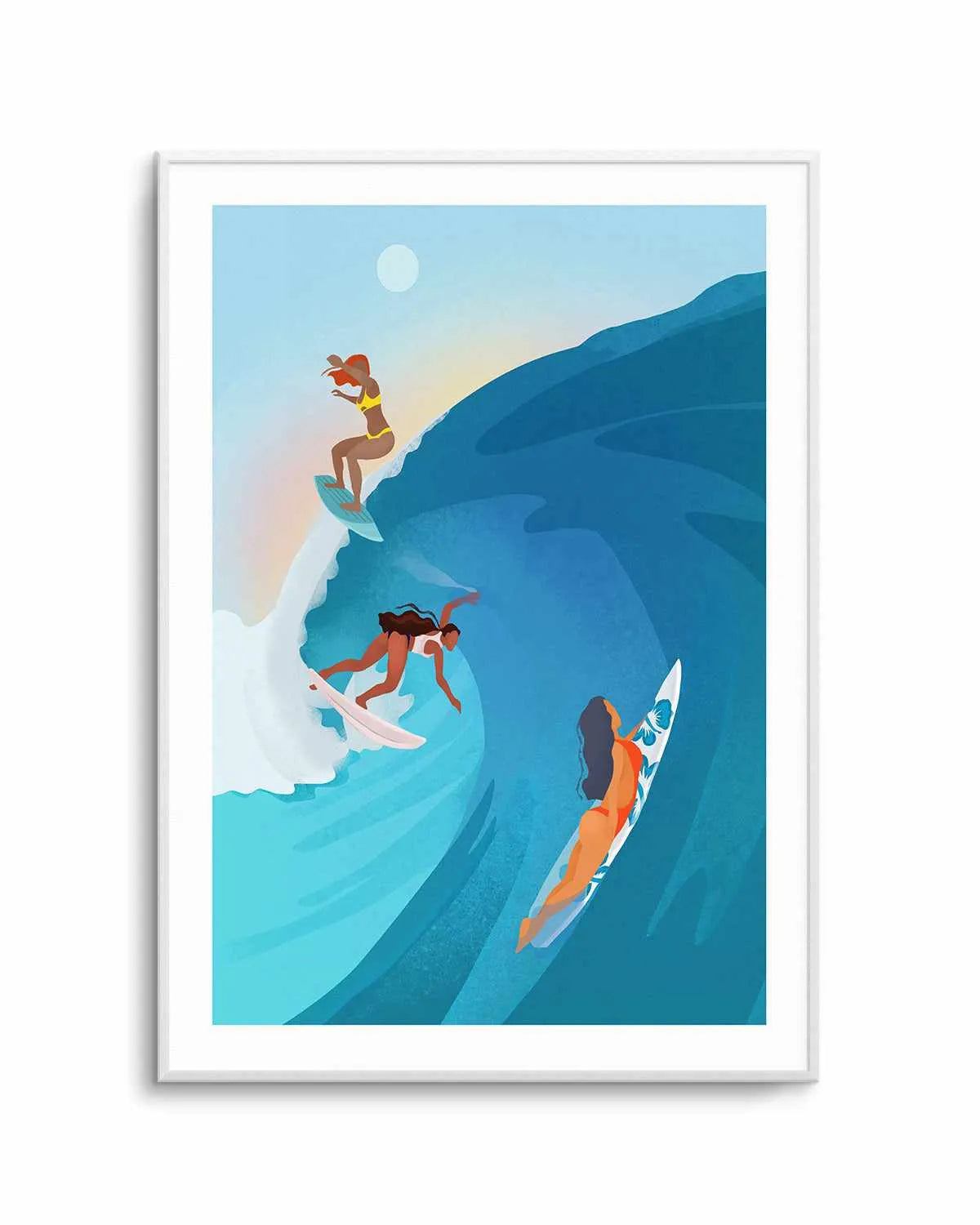 Surfers by Petra Lizde Art Print from Olive et Oriel where you can shop wallpaper and artworks online