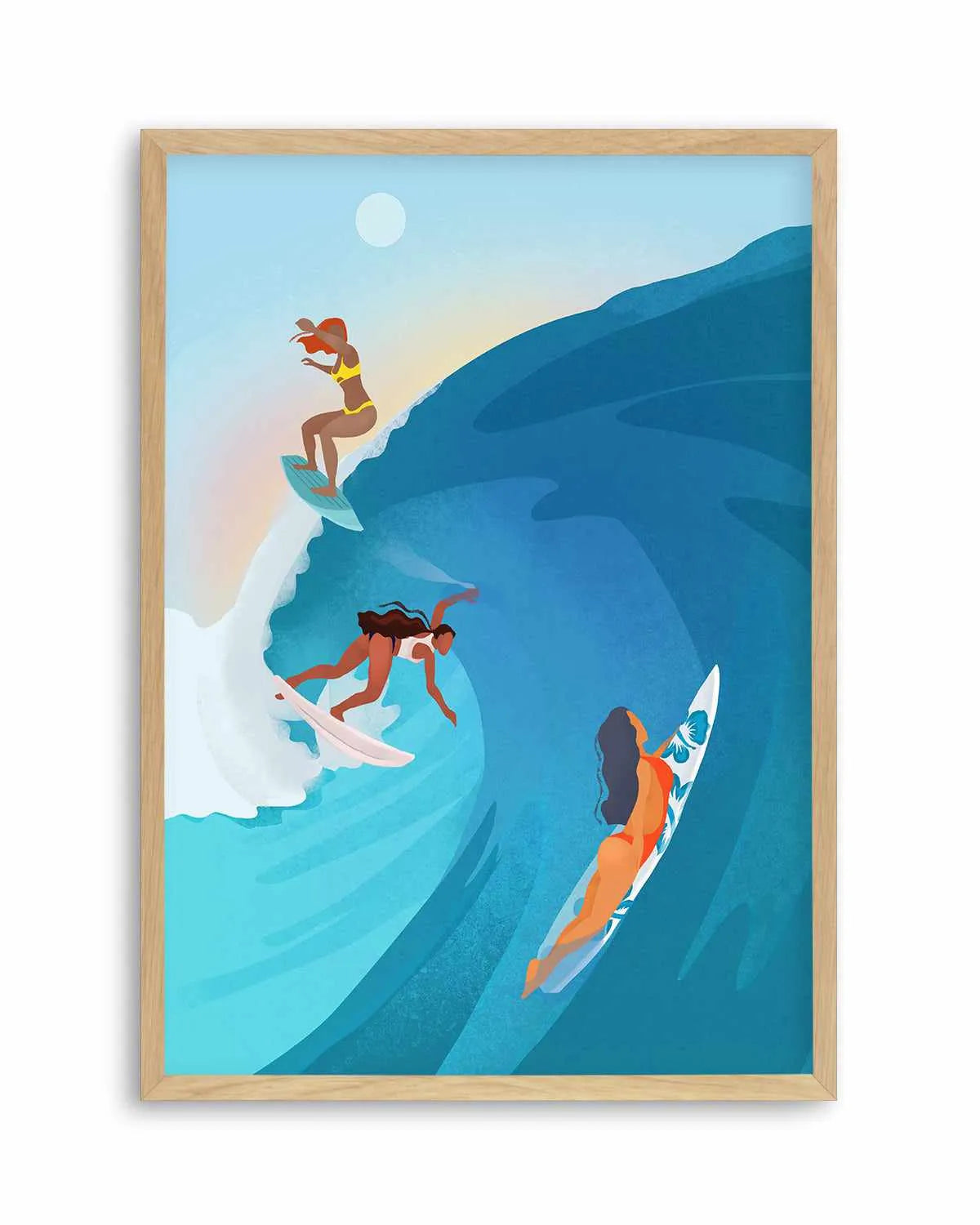 Surfers by Petra Lizde Art Print from Olive et Oriel where you can shop wallpaper and artworks online