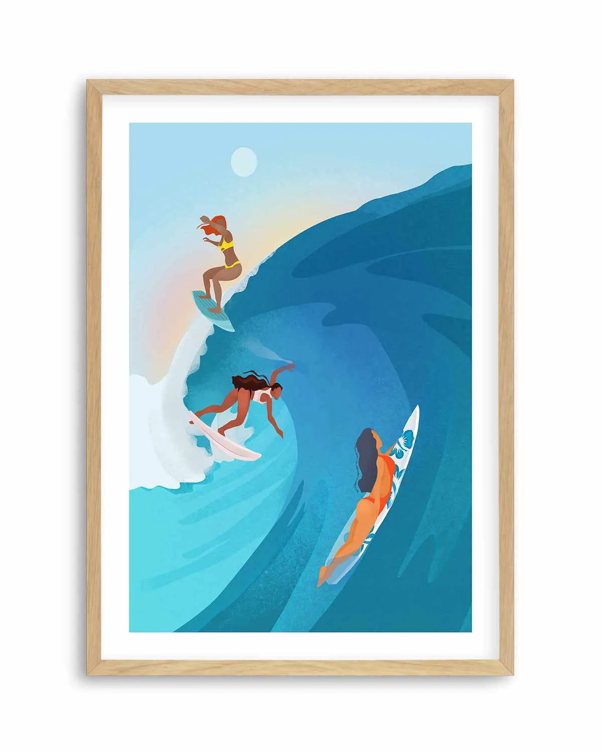 Surfers by Petra Lizde Art Print from Olive et Oriel where you can shop wallpaper and artworks online