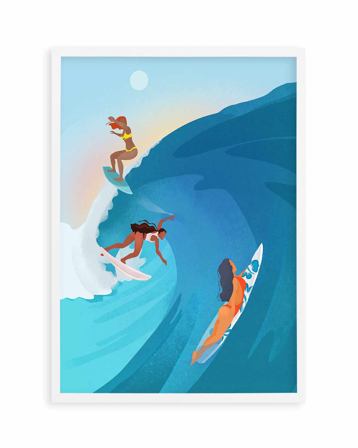 Surfers by Petra Lizde Art Print