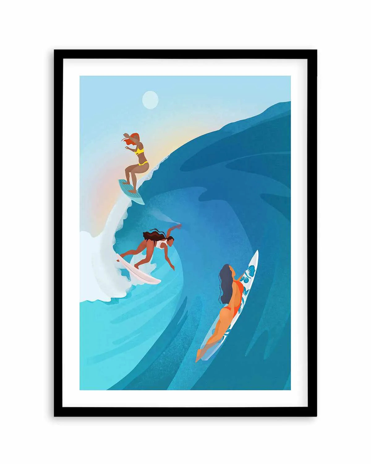 Surfers by Petra Lizde Art Print from Olive et Oriel where you can shop wallpaper and artworks online