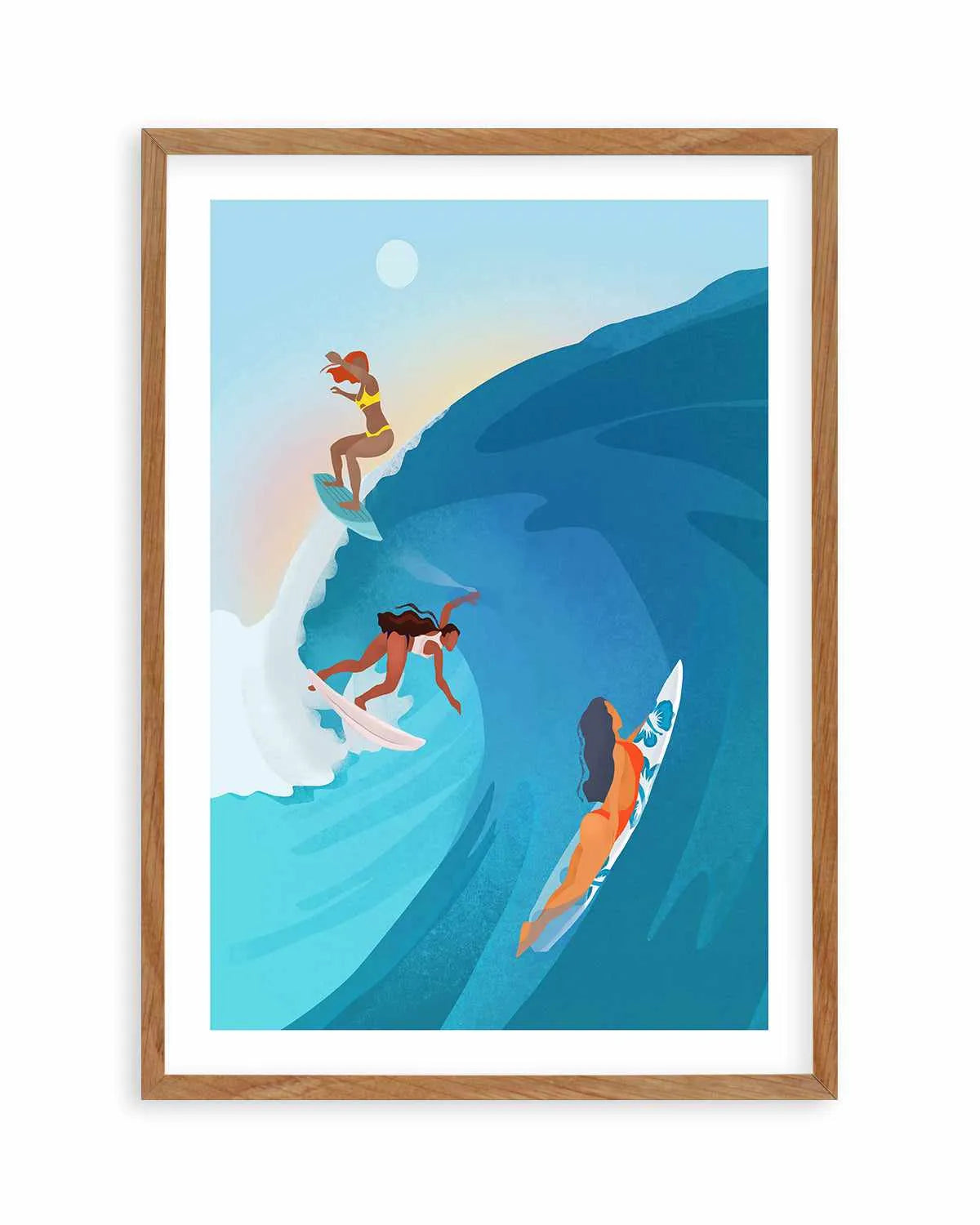 Surfers by Petra Lizde Art Print from Olive et Oriel where you can shop wallpaper and artworks online