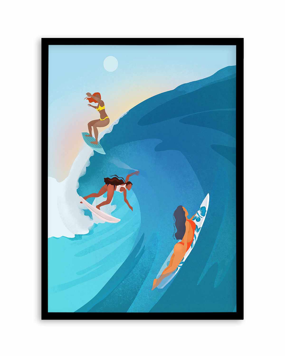 Surfers by Petra Lizde Art Print