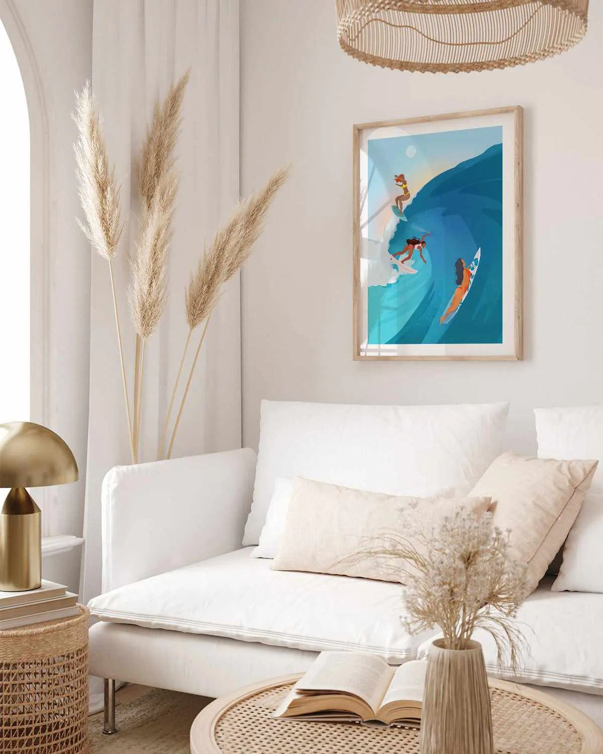 Surfers by Petra Lizde Art Print from Olive et Oriel where you can shop wallpaper and artworks online