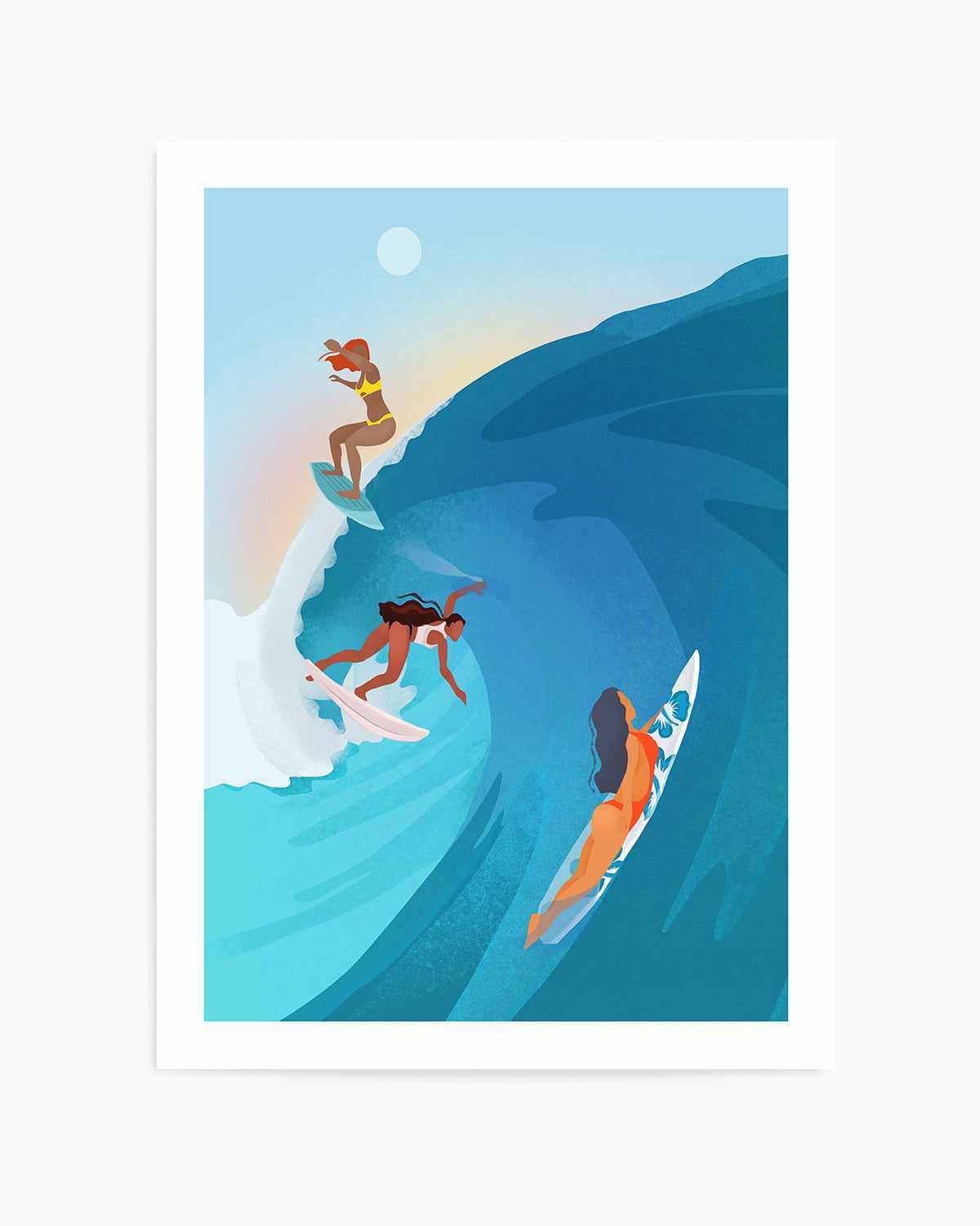 Surfers by Petra Lizde Art Print