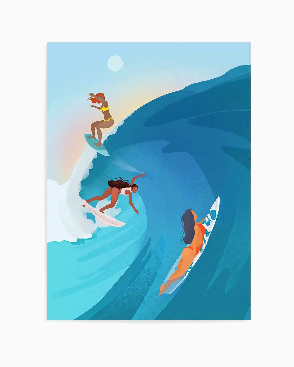 Surfers by Petra Lizde Art Print from Olive et Oriel where you can shop wallpaper and artworks online