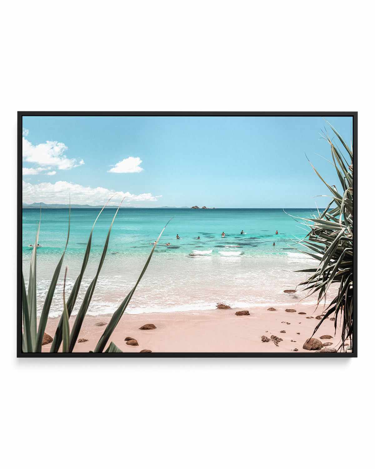 Surfing Bliss | Framed Canvas Art Print