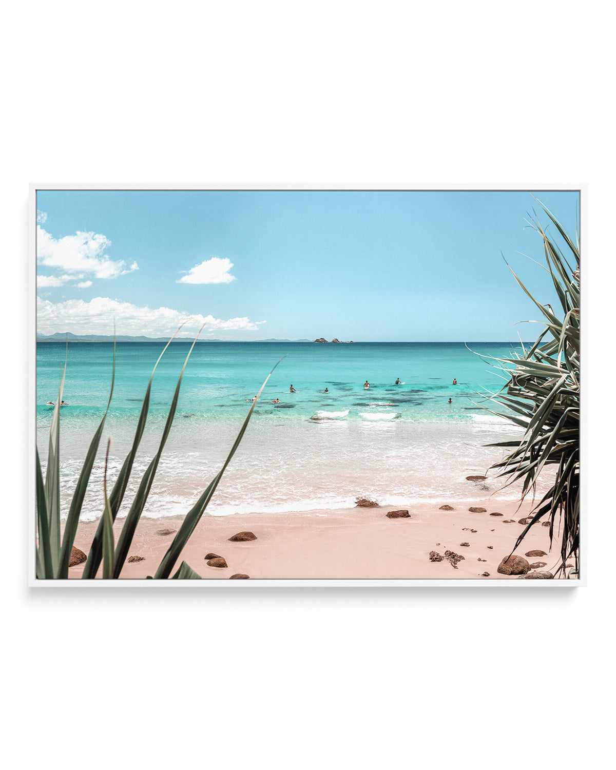 Surfing Bliss | Framed Canvas Art Print